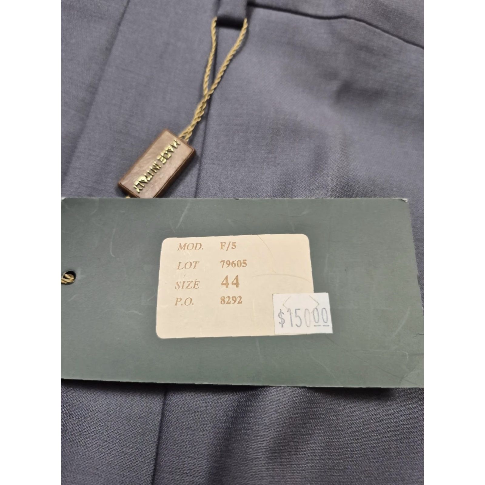 Vintage VTG Zanieri Wool Pants Mens 44x37 Gray Super 100s Pleated Italy Unhemmed NWT Size US 44 / EU 60 - 3 Thumbnail