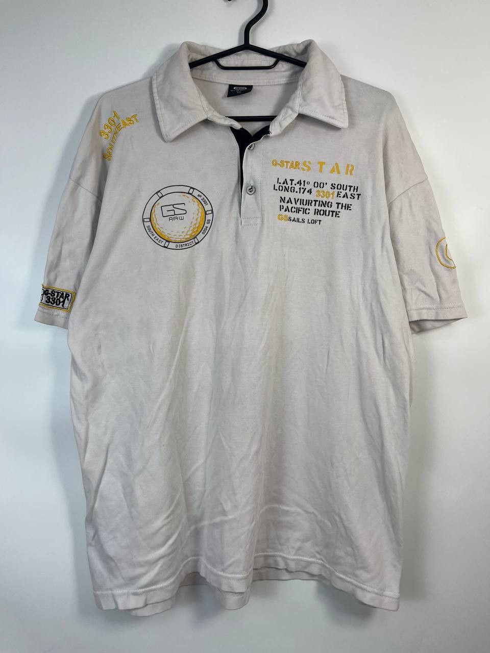 G-Star G-STAR RAW Polo Shirt Beige Sz XXL Size US XXL / EU 58 / 5 - 1 Thumbnail