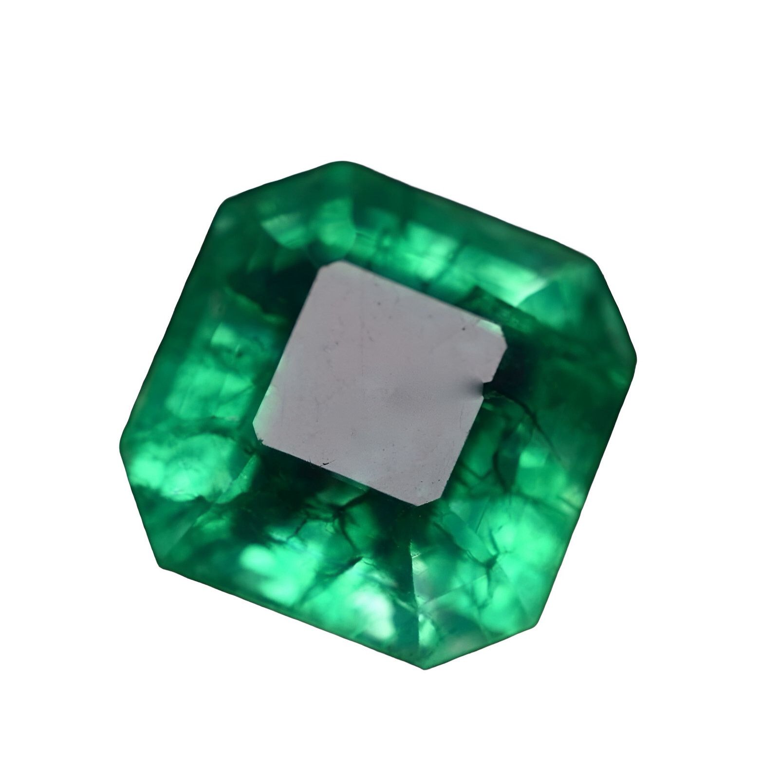 The Unbranded Brand 9CT Natural Emerald Loose Gemstone | Square Cut | Certified Size ONE SIZE - 1 Thumbnail