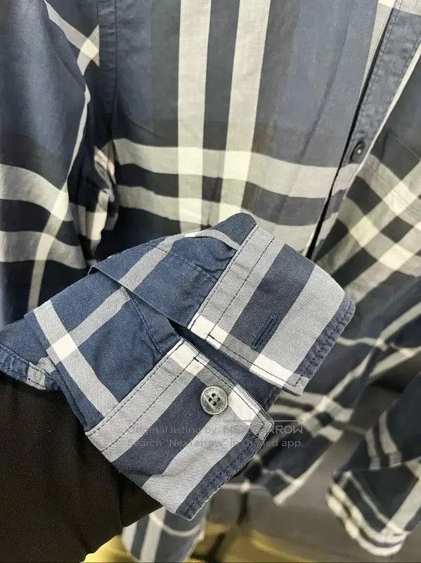 Burberry Burberry Men's Blue Plaid Short Sleeve Shirt. Size US M / EU 48-50 / 2 - 6 Thumbnail