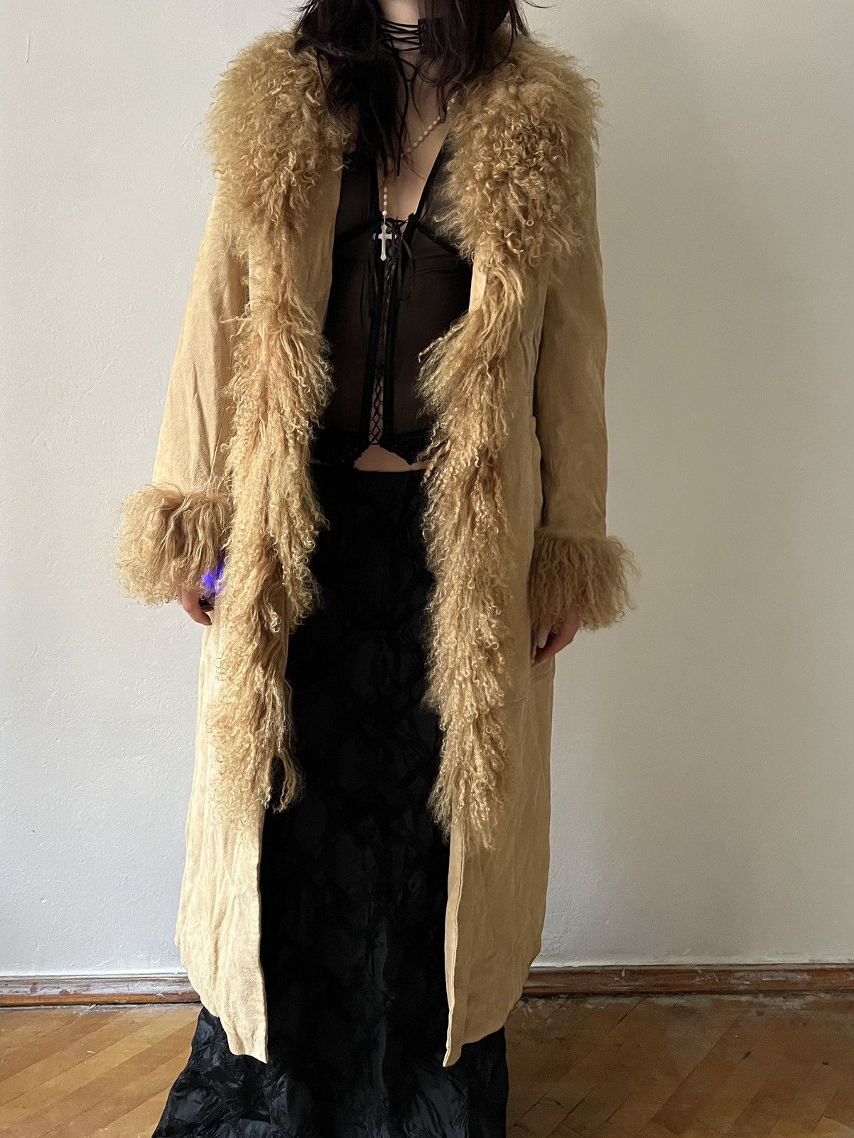 Vintage lama fur coat penny lane Size M / US 6-8 / IT 42-44 - 1 Thumbnail