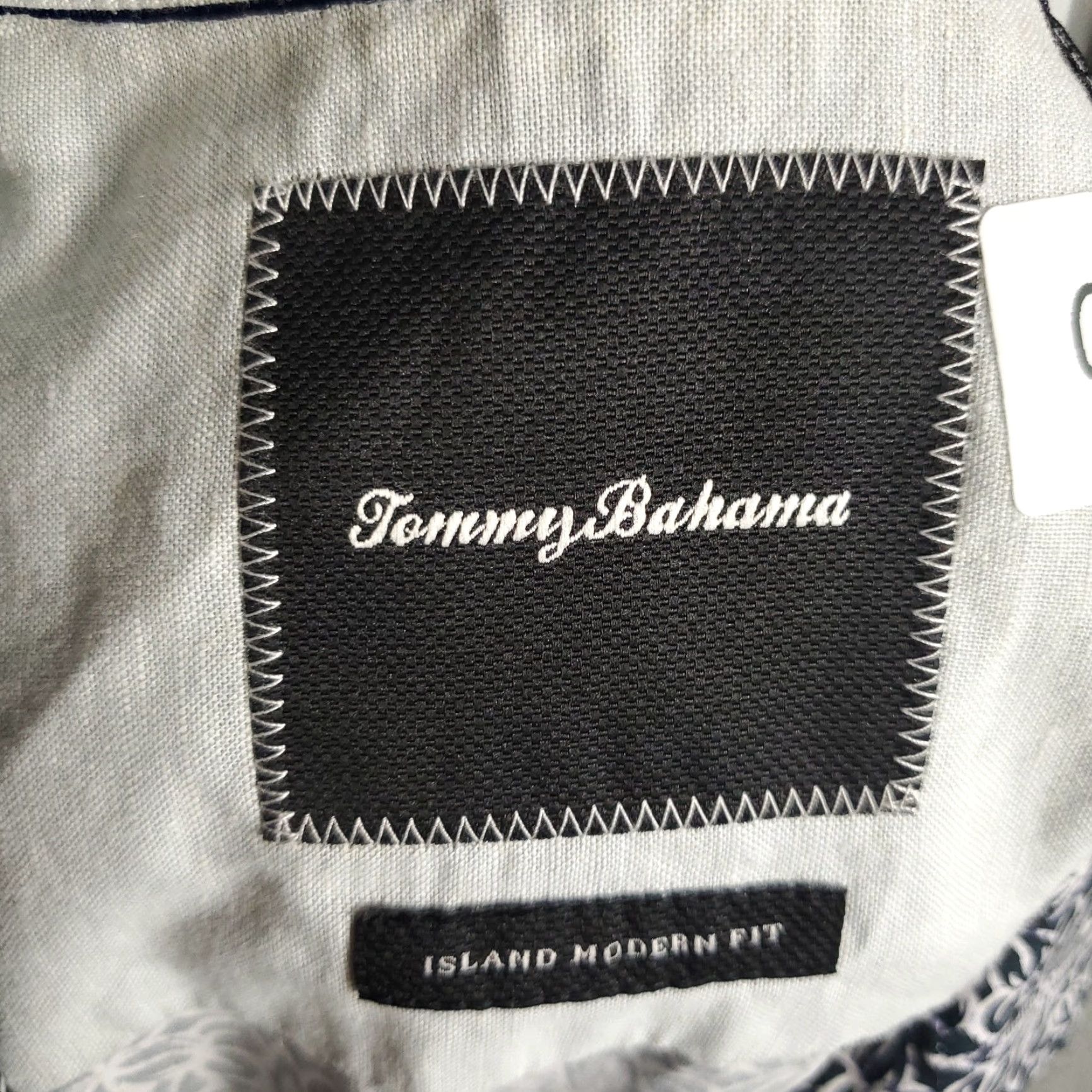 Tommy Bahama Tommy Bahama Shirt Mens Black White Extra Large Island Modern Fit Silk Cotton Size US XL / EU 56 / 4 - 7 Thumbnail