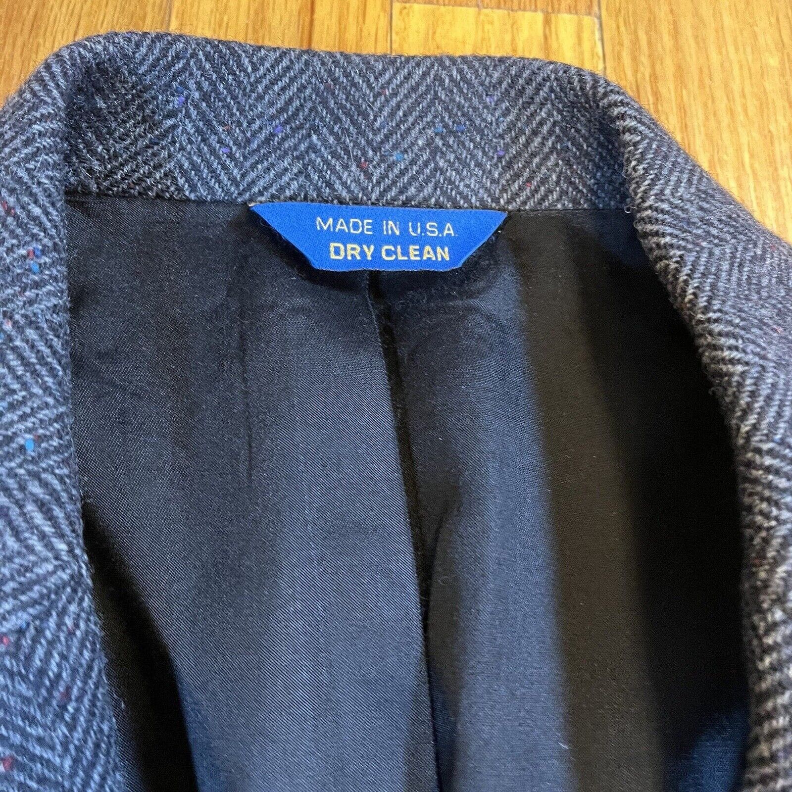 Pendleton Vtg Pendleton Blazer Mens 42 Wool Gray Tweed Sport Coat USA Size 42R - 2 Preview