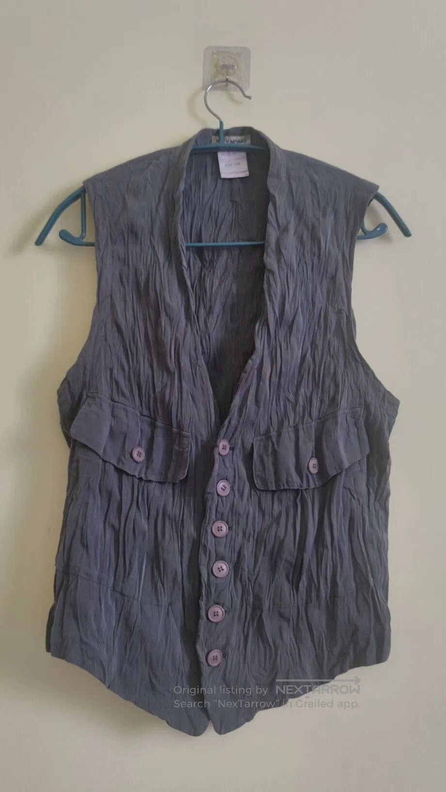 Issey Miyake Issey Miyake Vintage Crinkled Vest. Size M / US 6-8 / IT 42-44 - 1 Thumbnail