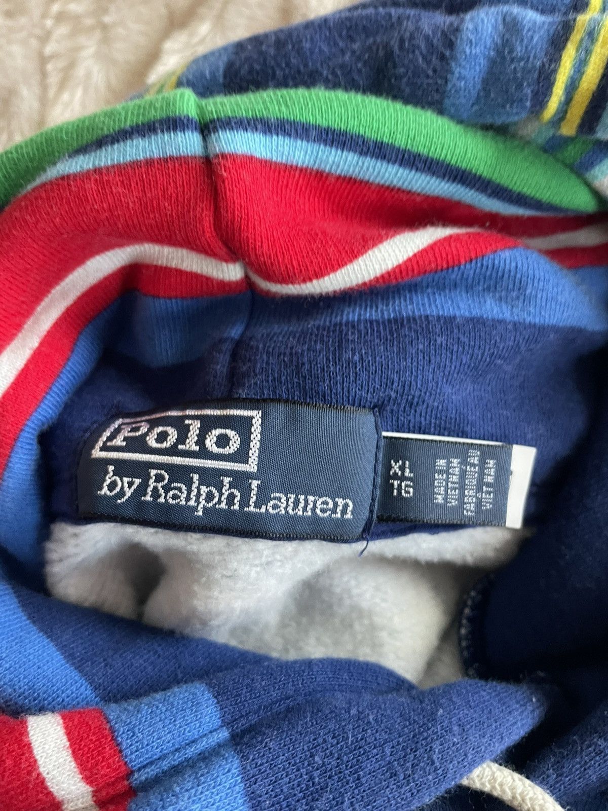 Polo Ralph Lauren Striped Pullover Hoodie Size US XL / EU 56 / 4 - 12 Thumbnail