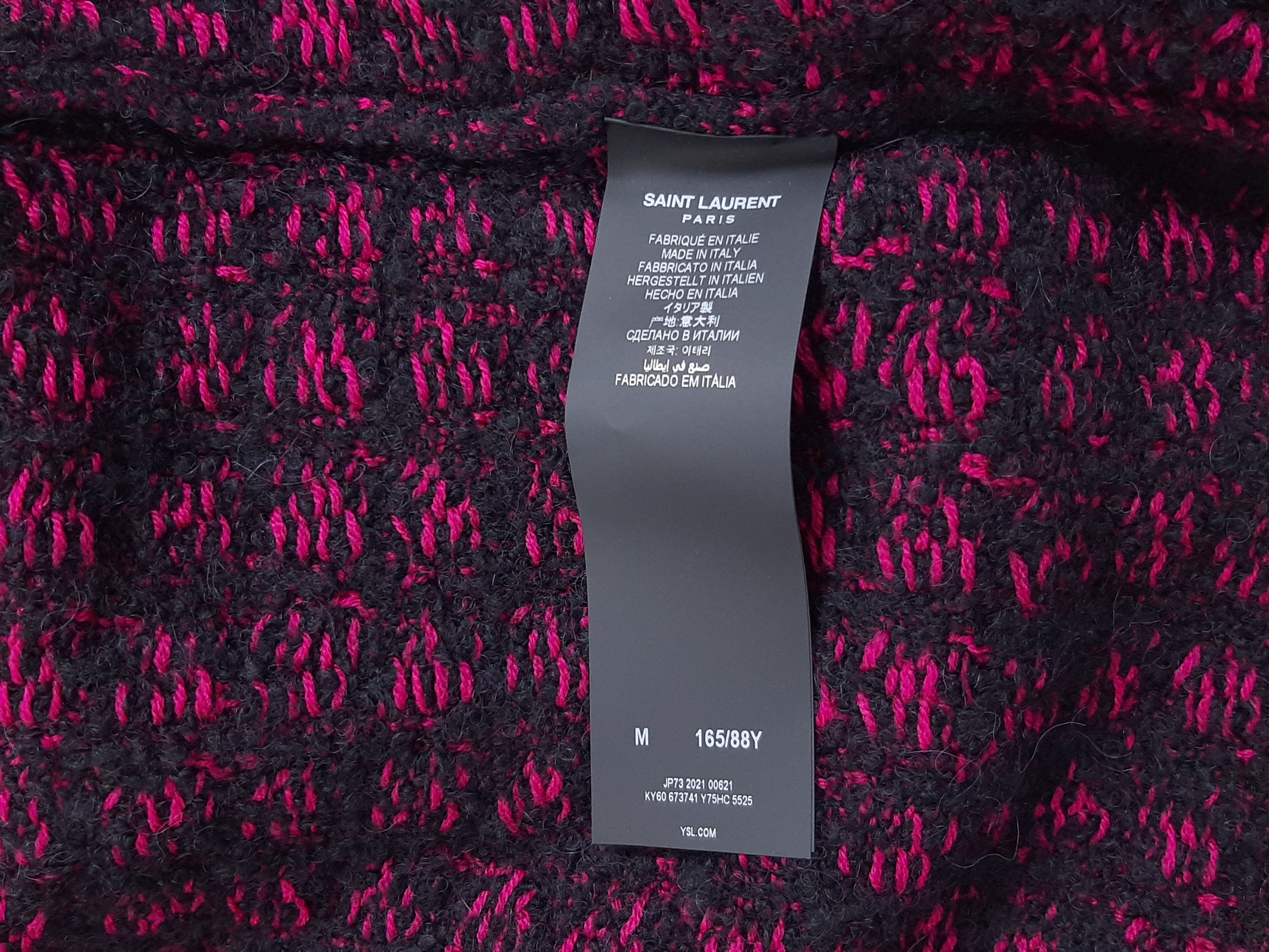 Saint Laurent Paris Saint Laurent Cardigan Purple Women's Size M Jacquard Size M / US 6-8 / IT 42-44 - 11 Thumbnail