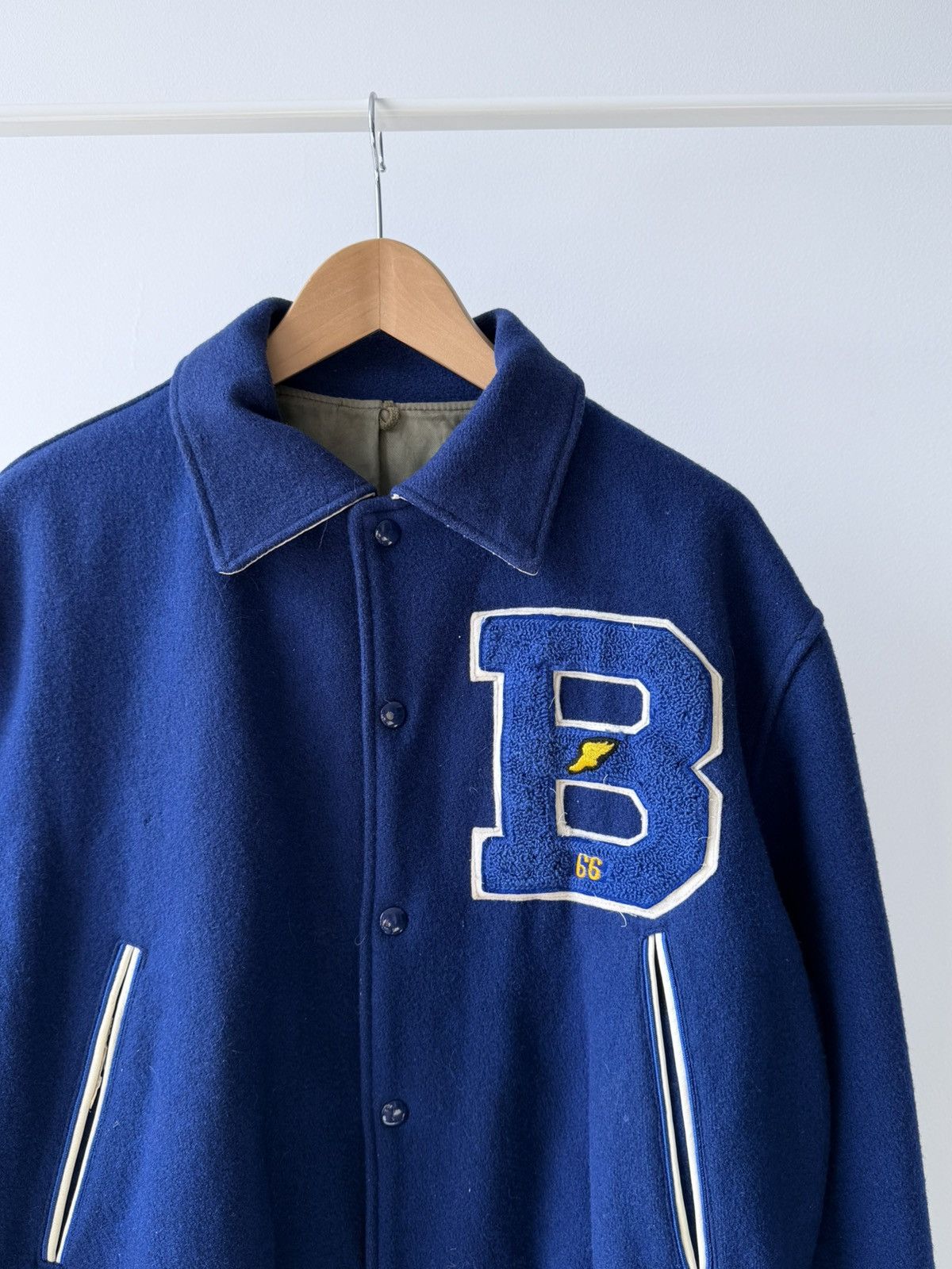 Vintage Vintage 60s Hatchers Varsity College Bomber Jacket Size US L / EU 52-54 / 3 - 3 Thumbnail