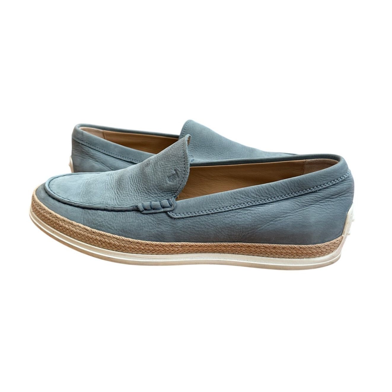 Tod's Tod's Baby Blue Suede Slip-On Espadrille Loafer Size US 10 / EU 43 - 2 Thumbnail