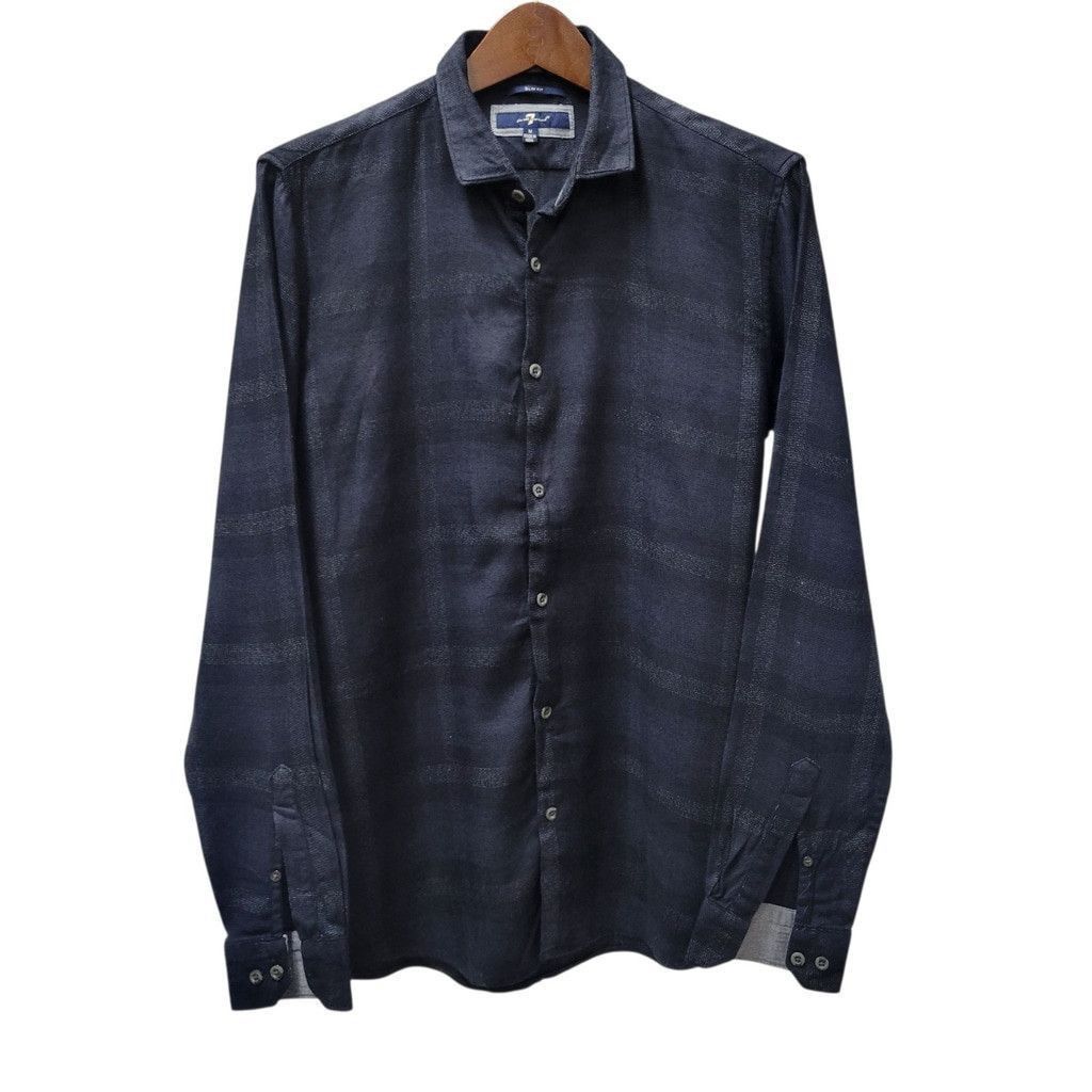 7 For All Mankind 7 For All Mankind Slim-Fit Long-Sleeves Plaid Shirt Medium Size US M / EU 48-50 / 2 - 2 Thumbnail