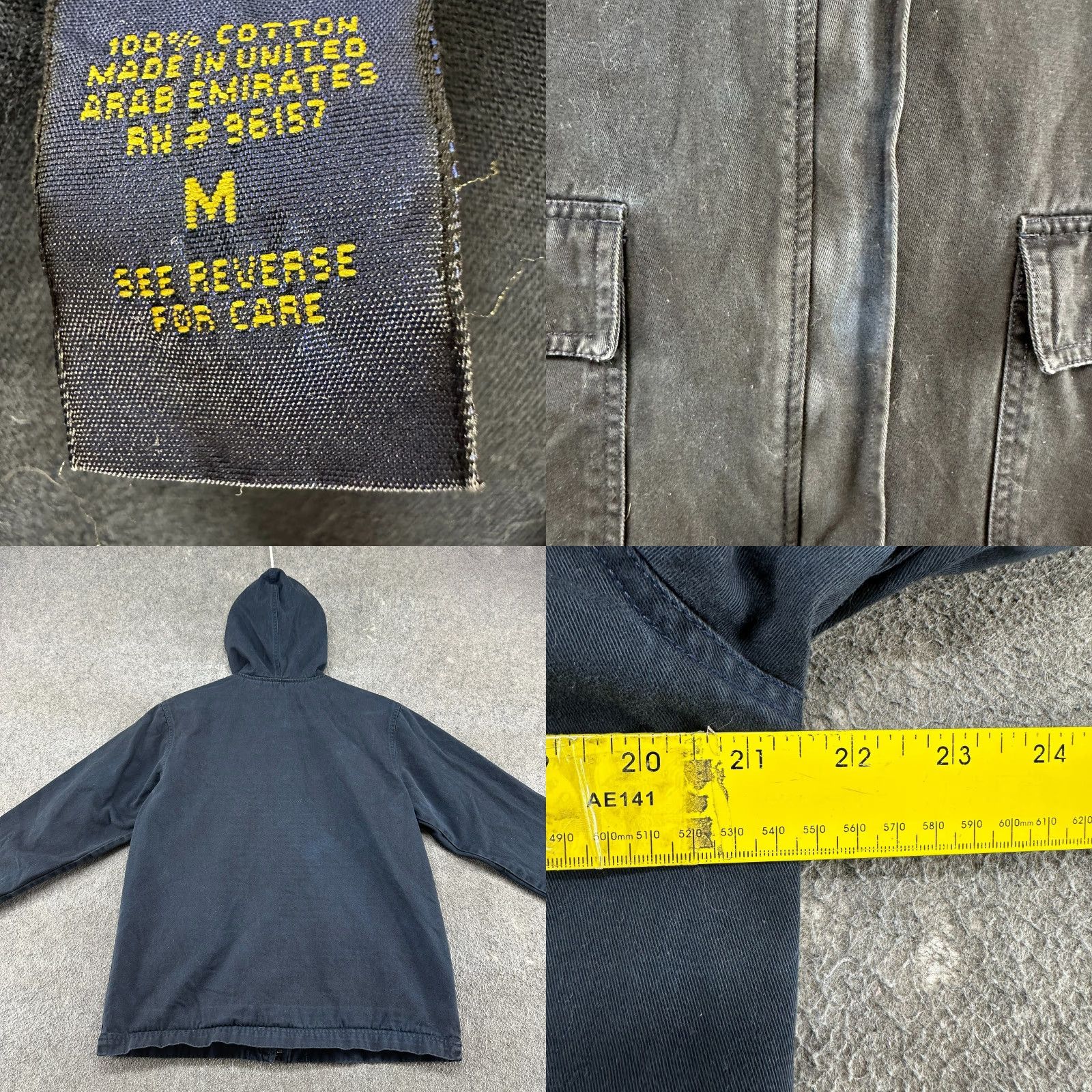 Vintage VINTAGE Shaver Lake Jacket Womens M Black Hooded Twill Cotton 90s Cim Size M / US 6-8 / IT 42-44 - 8 Thumbnail