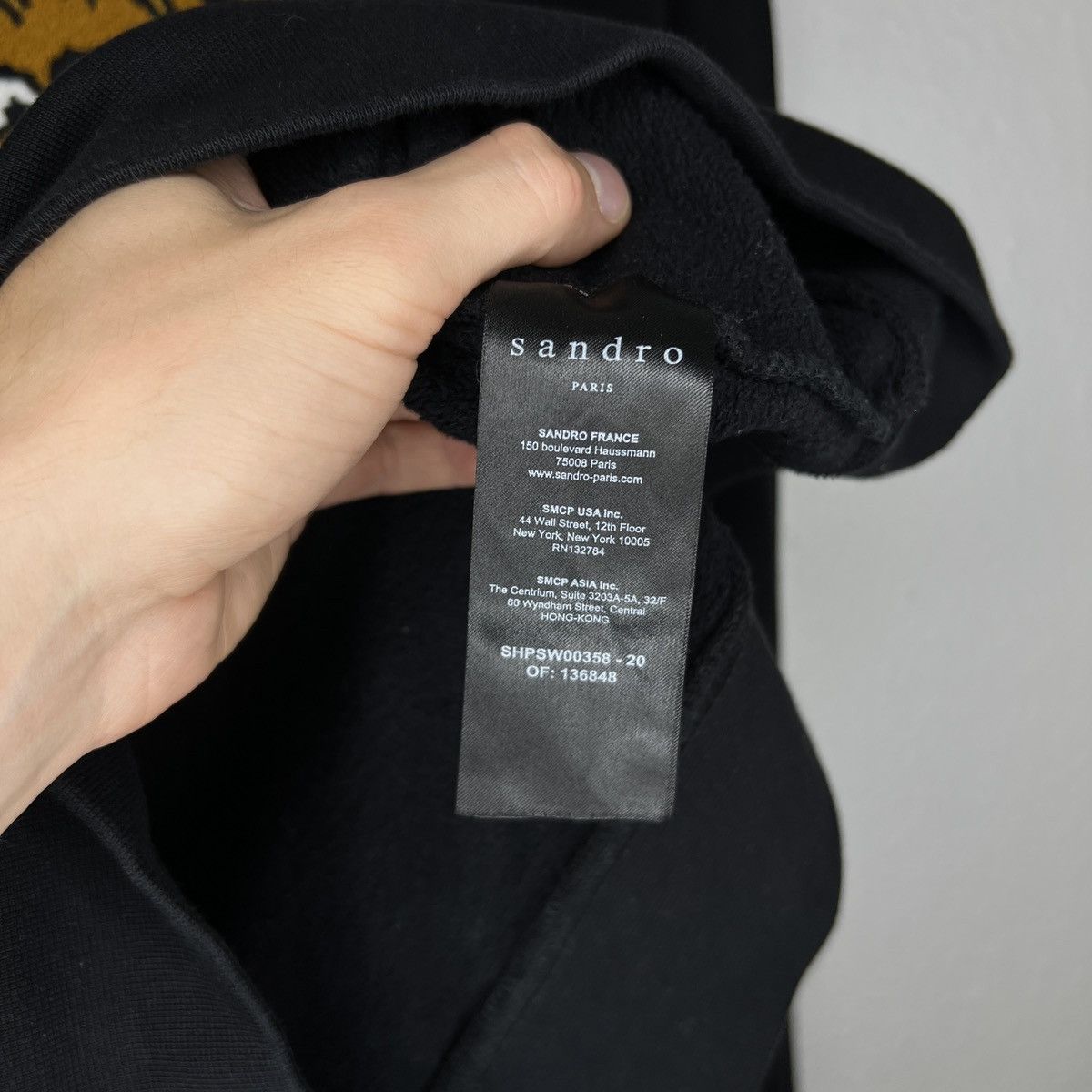 Sandro Sandro Paris Hoodie Sweatshirt Black Bear Logo Embroidered Size US M / EU 48-50 / 2 - 5 Thumbnail