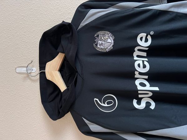 Supreme Supreme Hooded Soccer Jersey in Black | Grailed