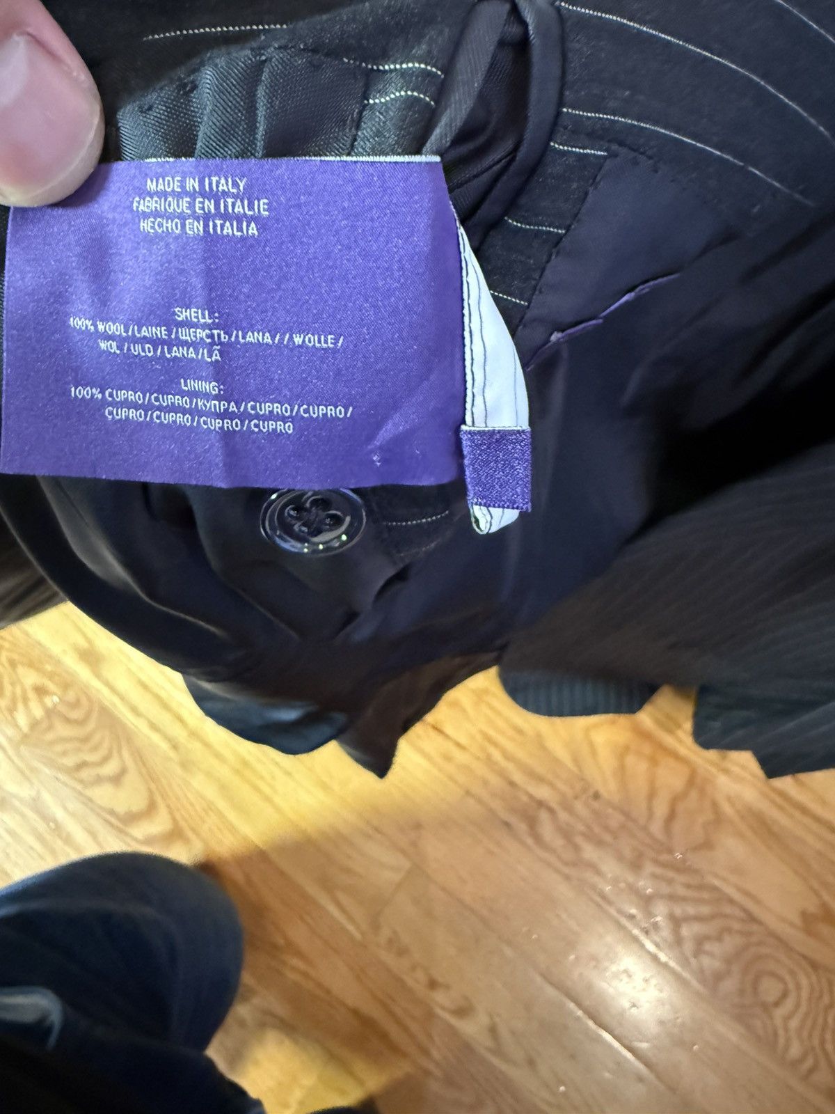 Ralph Lauren Purple Label RLPL stripe blazer Size 40R - 4 Thumbnail