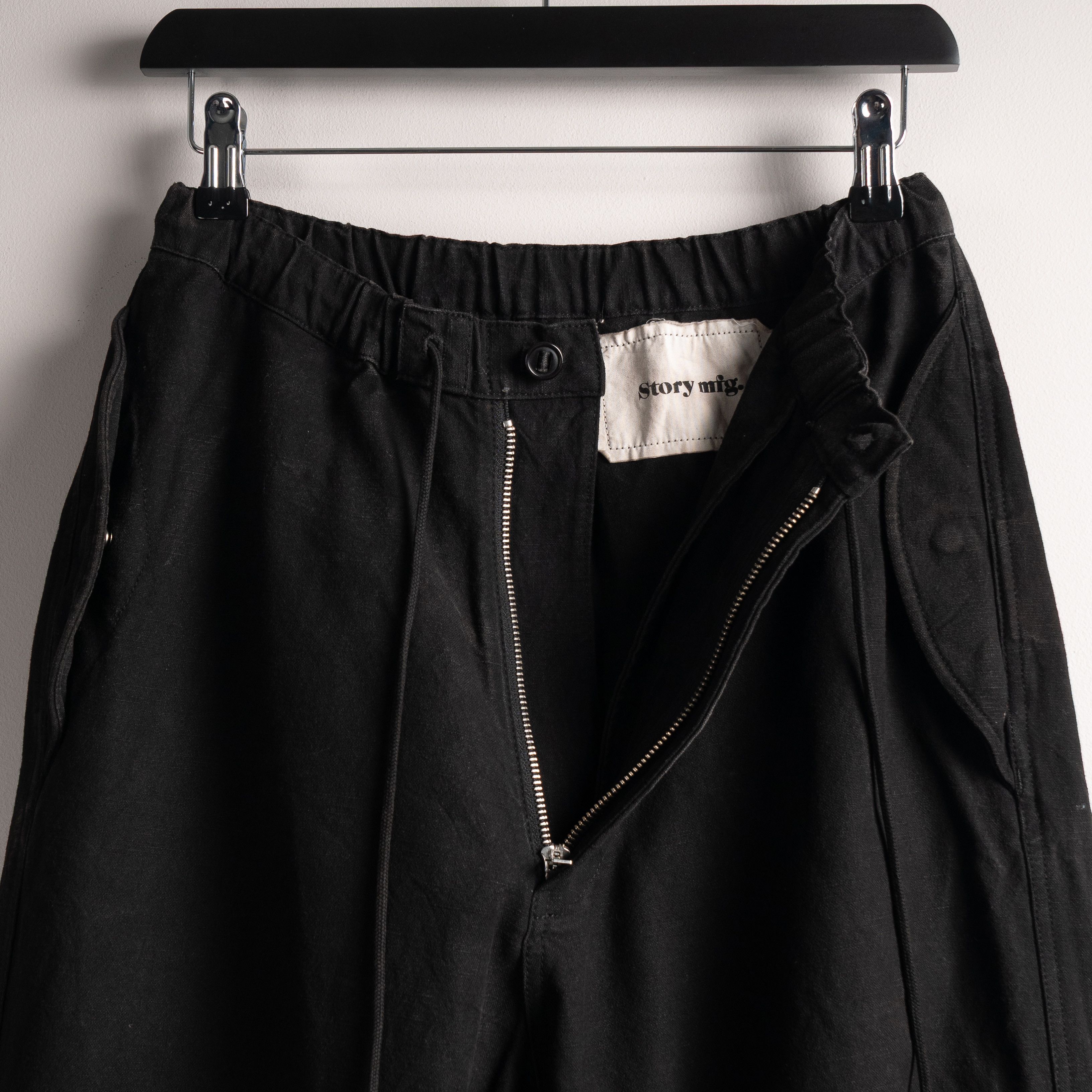 Story Mfg. Story MFG Paco Pants Black Slub Size US 28 / EU 44 - 12 Thumbnail