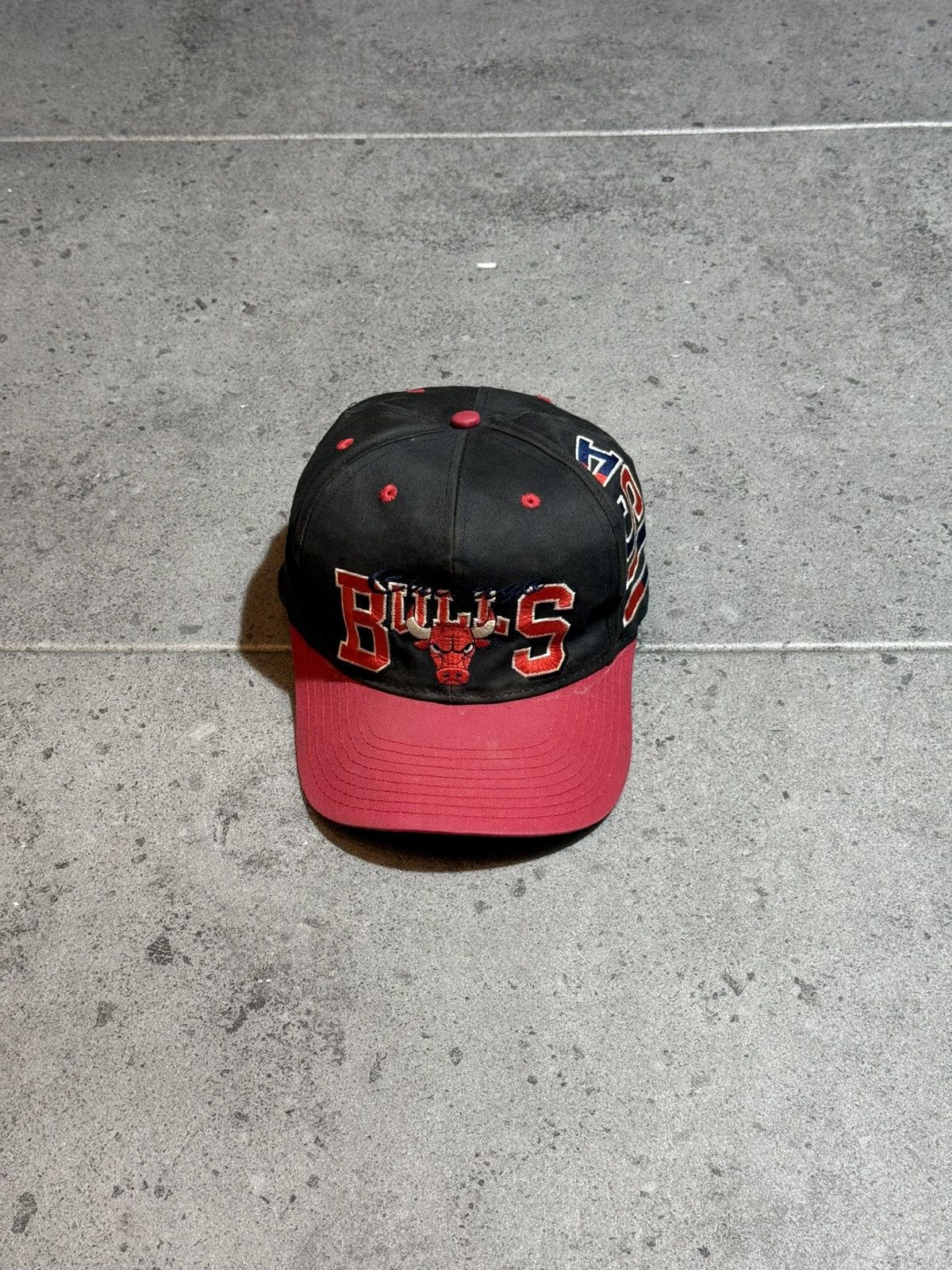 NBA Rare Hat Vintage Chicago Bulls NBA Snapback USA logo 90s Size ONE SIZE - 2 Thumbnail