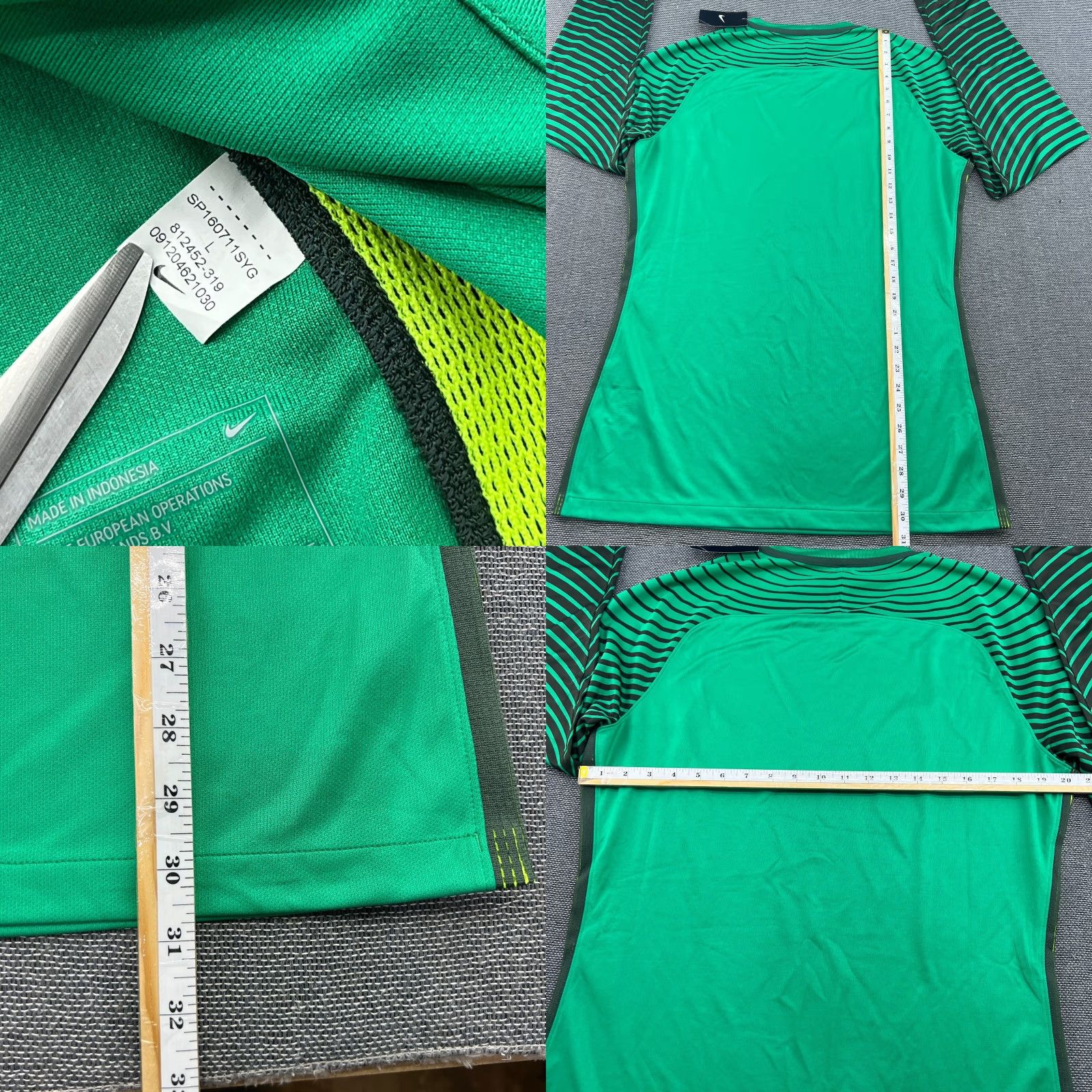 Nike Nike Norway 2016 2017 Goalkeeper Jersey Mens Large Football Long Sleeve T-Shirt Green Size US L / EU 52-54 / 3 - 8 Thumbnail