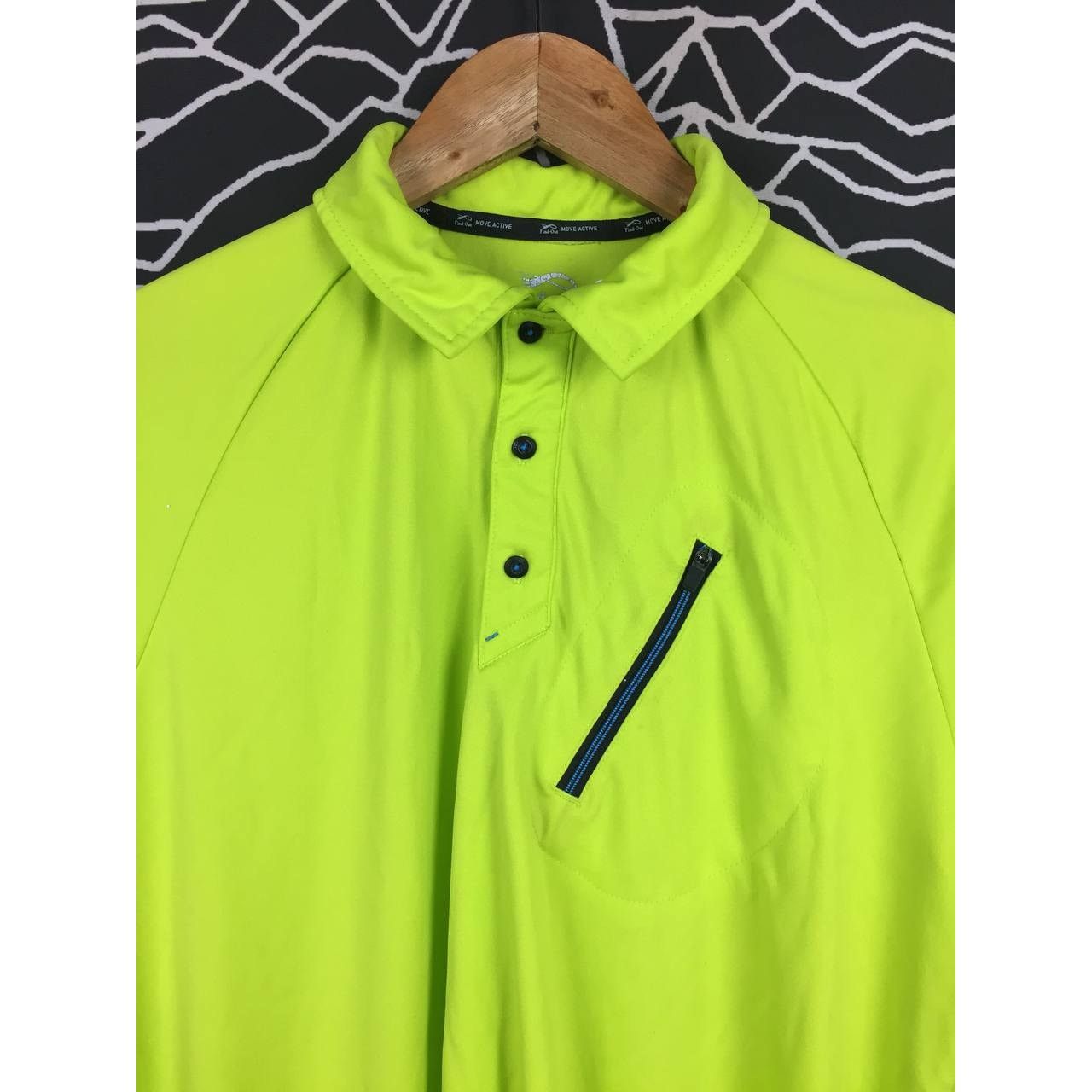 Japanese Brand × Vintage Find-Out Workman Move Active Performance Wear Polo Tee Size US L / EU 52-54 / 3 - 3 Thumbnail