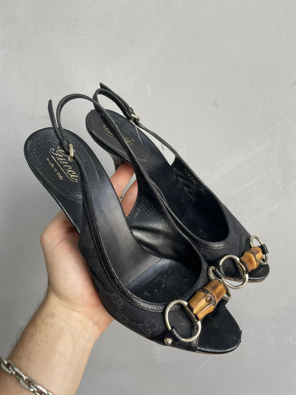 Gucci Rare monogram heel leather Gucci sneakers summer 37 size Size US 7 / IT 37 - 1 Thumbnail