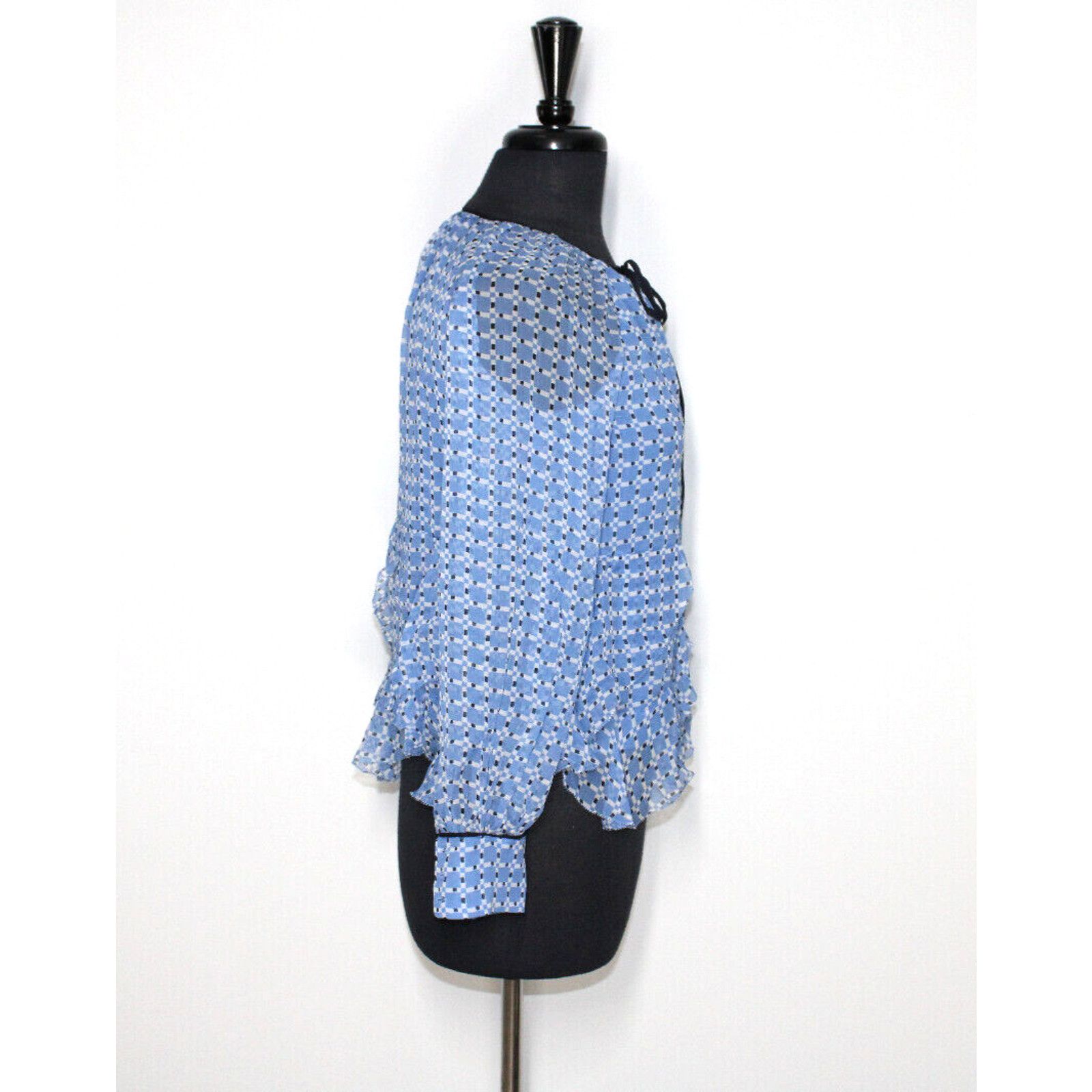 Joie NWT JOIE French Chambray Split Neck Reghan Top Size XS $298 Size XS / US 0-2 / IT 36-38 - 3 Thumbnail