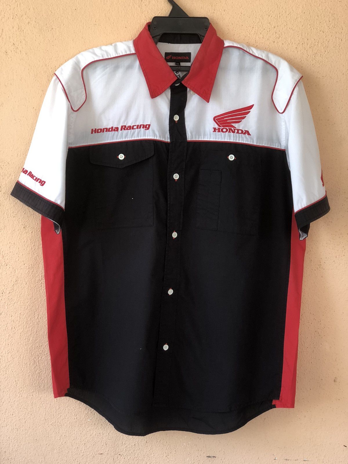 Honda × Japanese Brand × Vintage Vintage Honda Racing Button Up Shirt Size US L / EU 52-54 / 3 - 1 Thumbnail