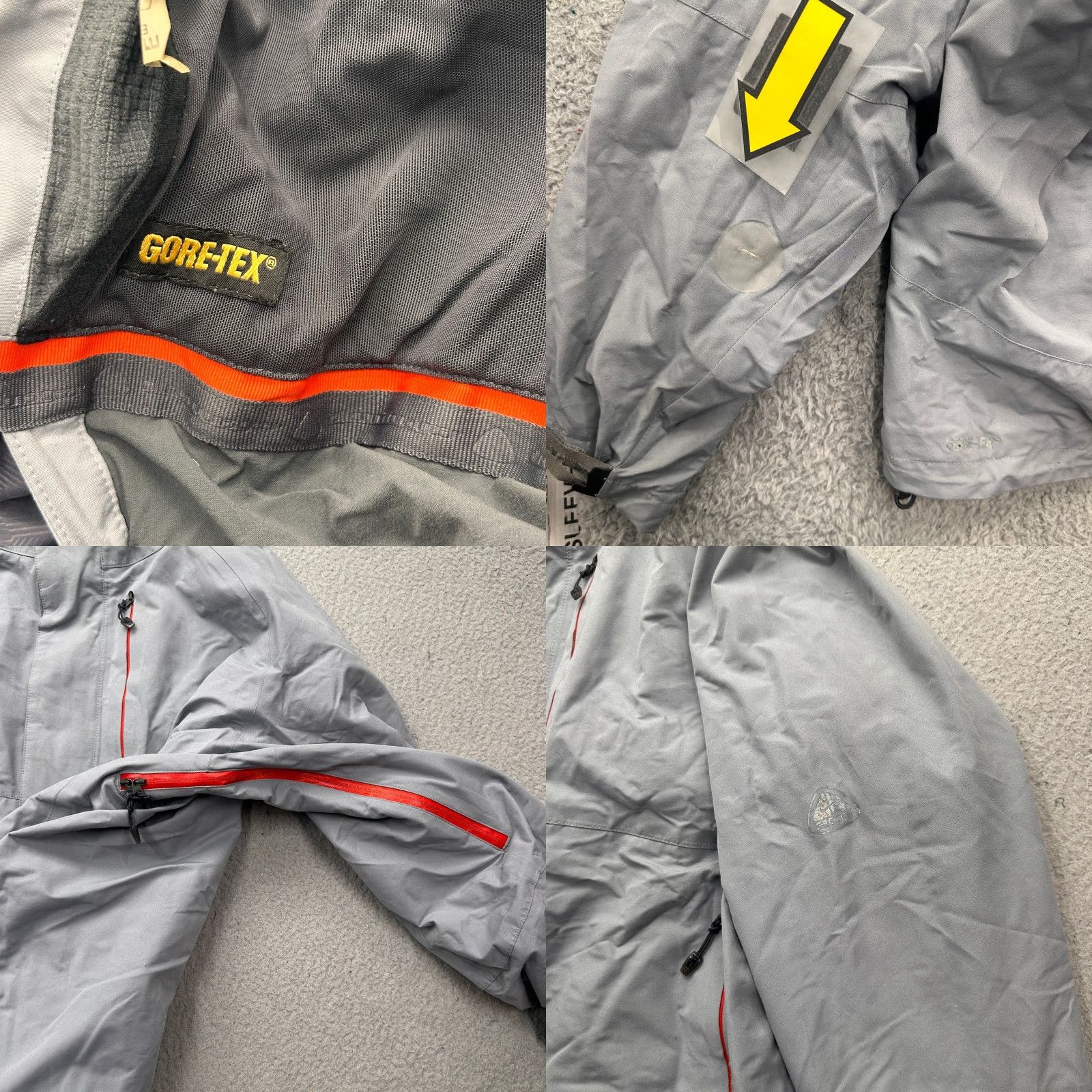Nike VINTAGE Nike ACG Gore-Tex Waterproof Hooded Jacket Mens XL Full Zip Gray FLAWS Size US XL / EU 56 / 4 - 8 Thumbnail