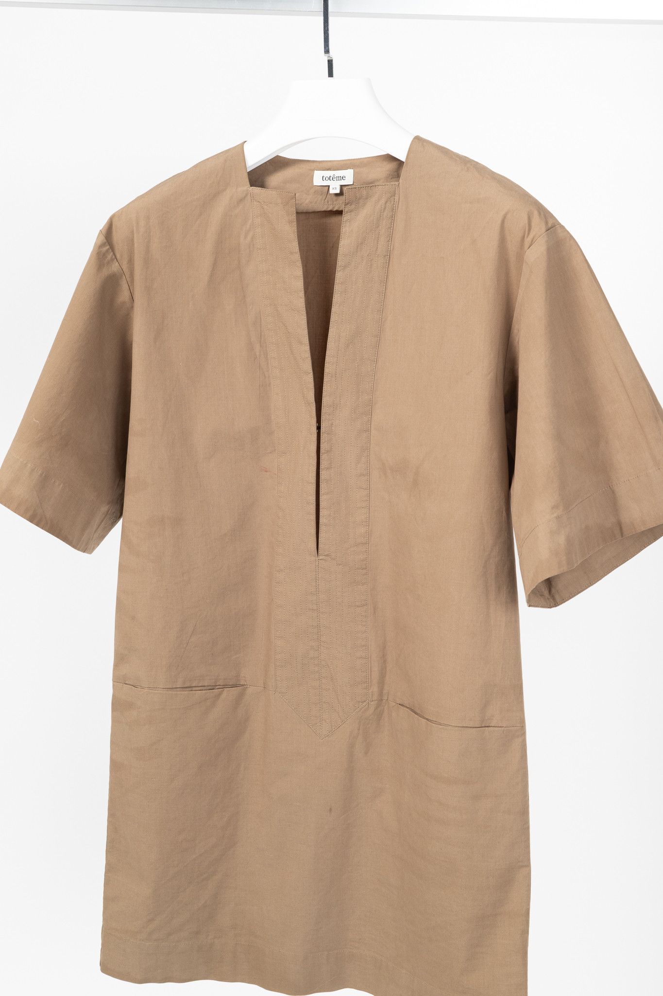 Toteme Toteme Zagora Brown Cotton Tunic Dress Size XS / US 0-2 / IT 36-38 - 3 Thumbnail