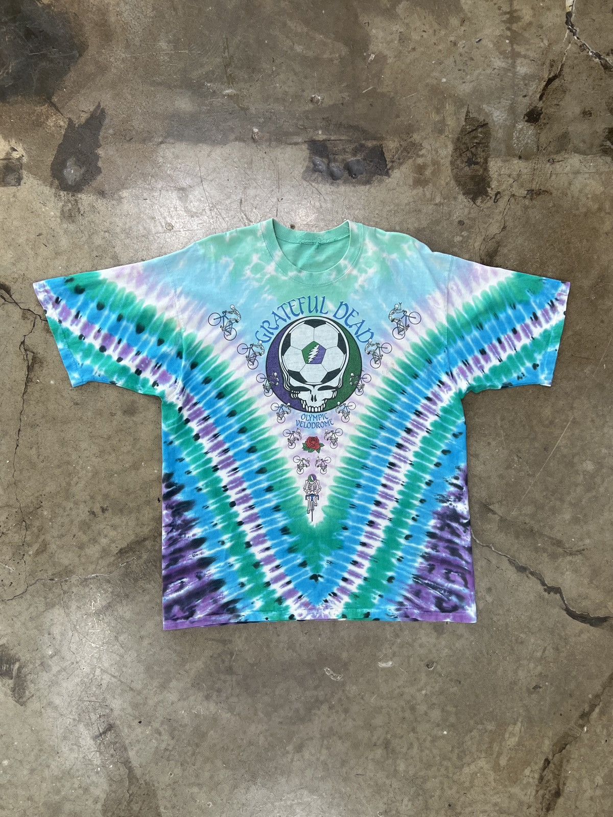 Band Tees Vintage 1990 Grateful Dead Olympic Velodrome Tie Dye Tee XL Size US XL / EU 56 / 4 - 2 Thumbnail