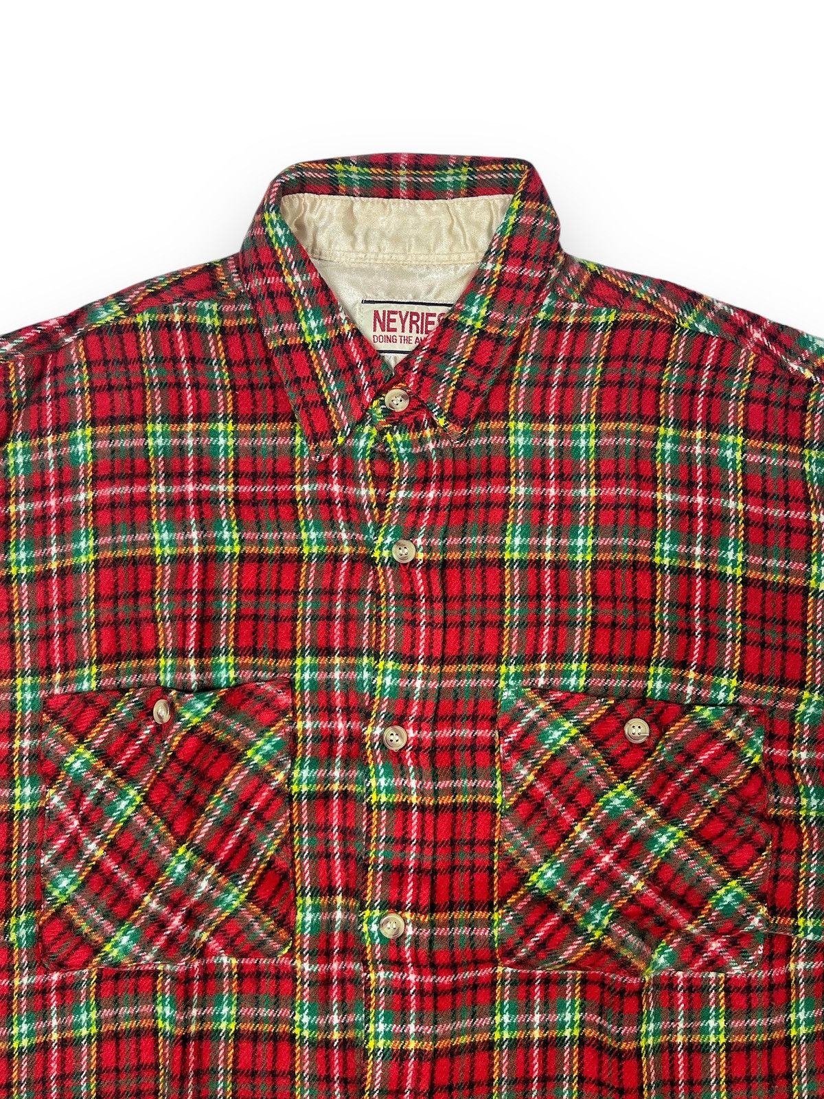 Vintage Neyries Double Pocket Vintage Outer Plaid Flannel Size US L / EU 52-54 / 3 - 2 Thumbnail
