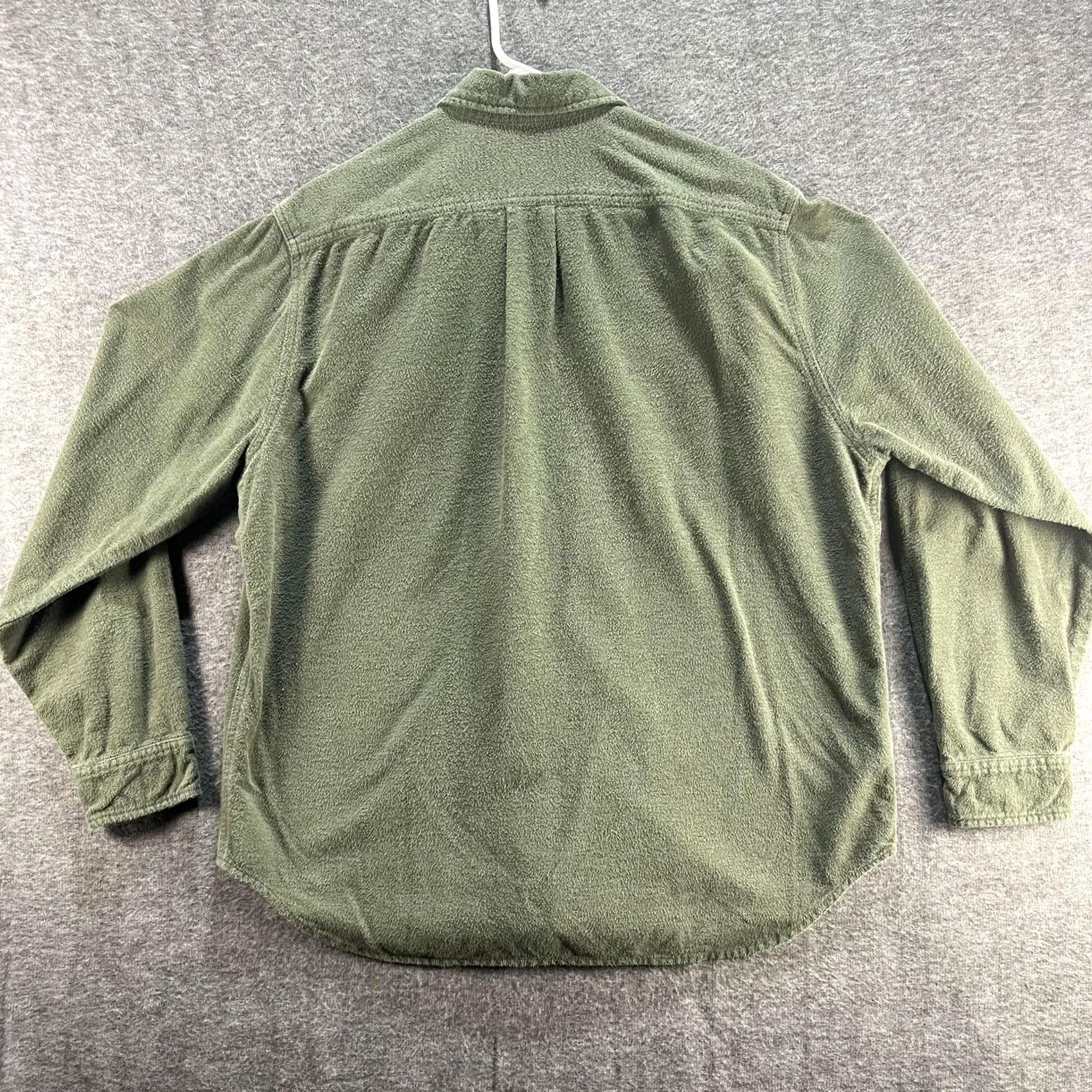 Eddie Bauer Eddie Bauer Fleece Shirt Jacket Mens Large Olive Green Button Front Shacket Size US L / EU 52-54 / 3 - 3 Thumbnail