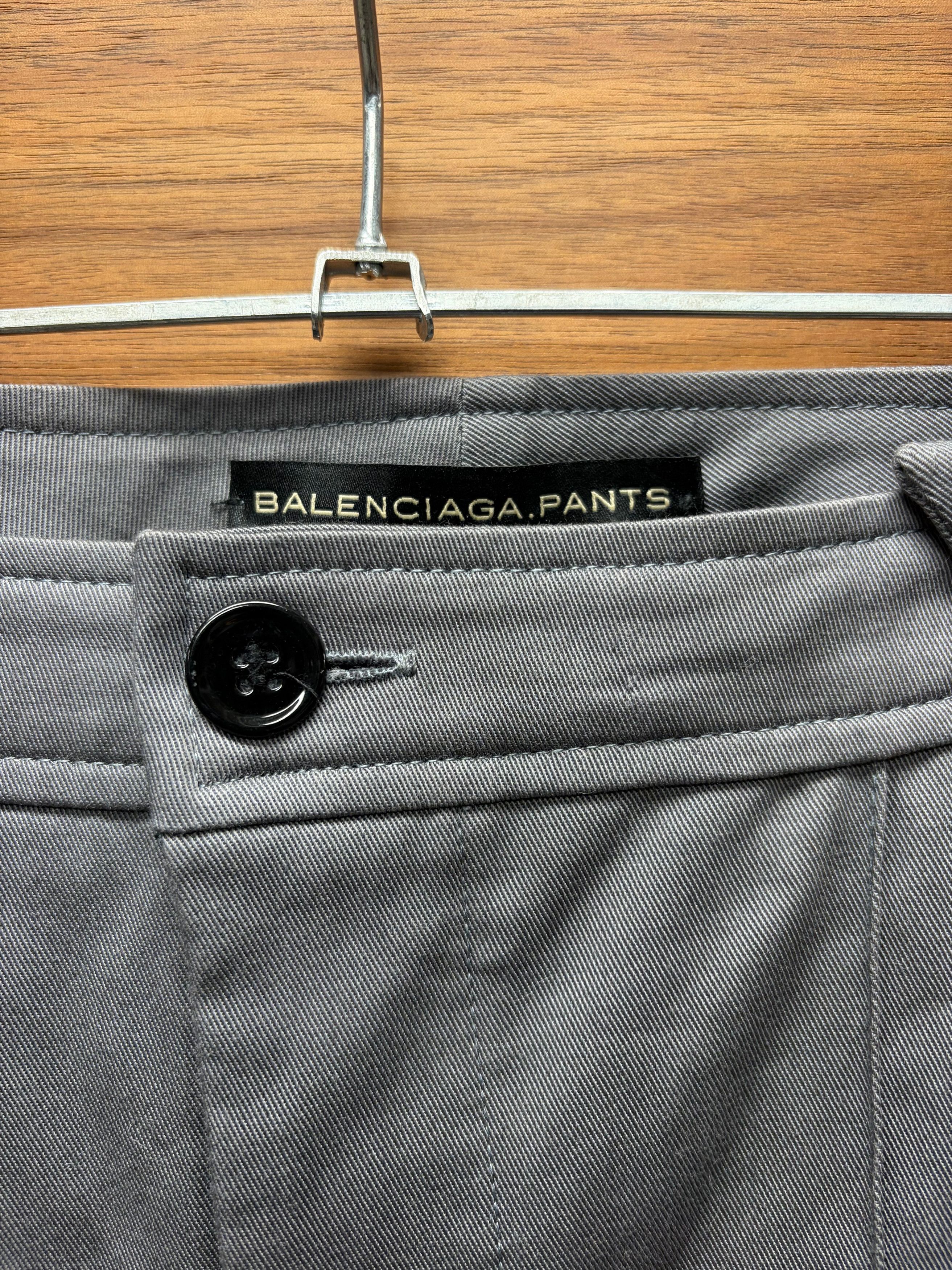 Balenciaga 2000s Balenciaga by Nicholas Ghesquiere Pleated Grey Flared Leg Pants Size US 32 / EU 48 - 3 Thumbnail