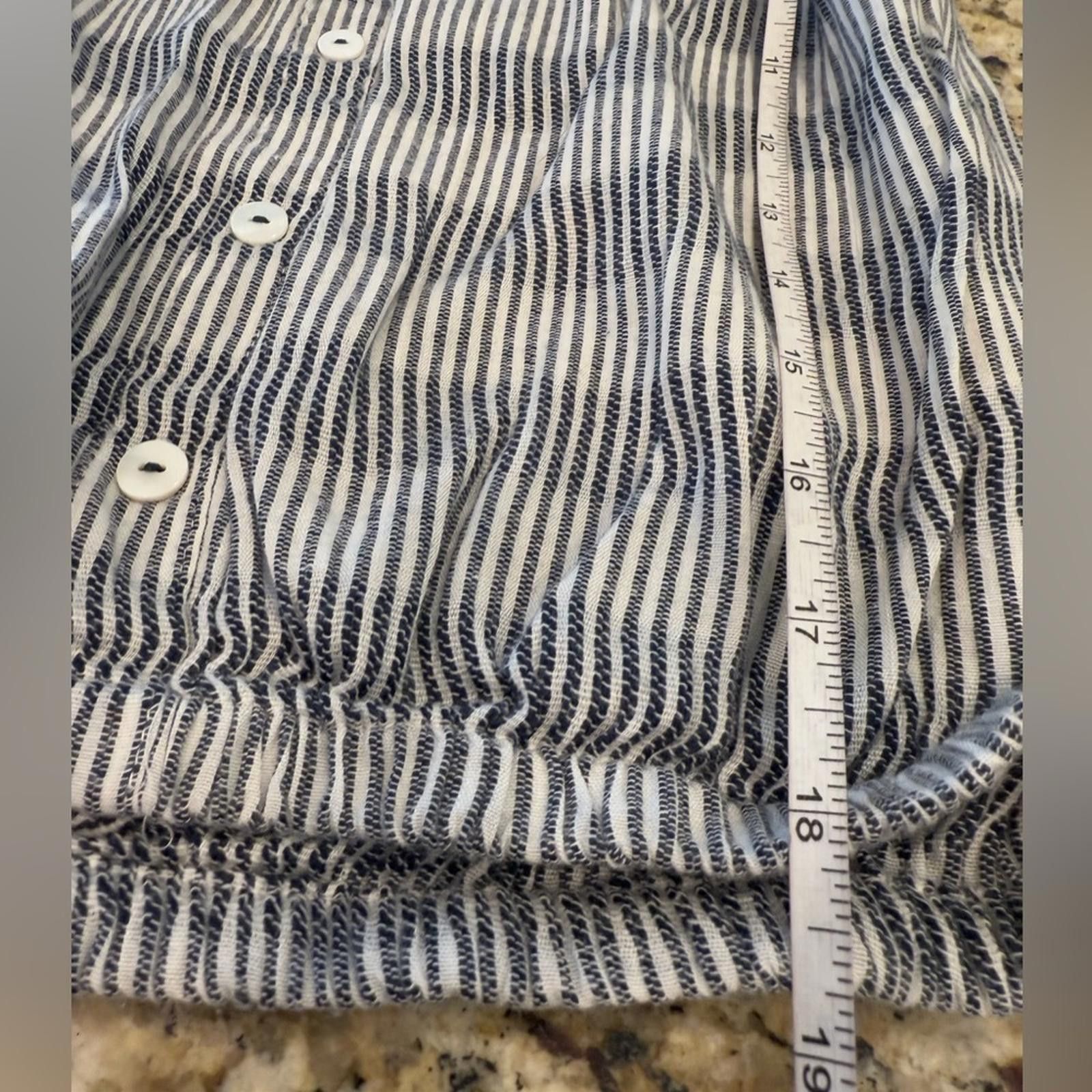 Other Romeo & Juliette Couture cropped blue & white striped top SM Size S / US 4 / IT 40 - 8 Thumbnail