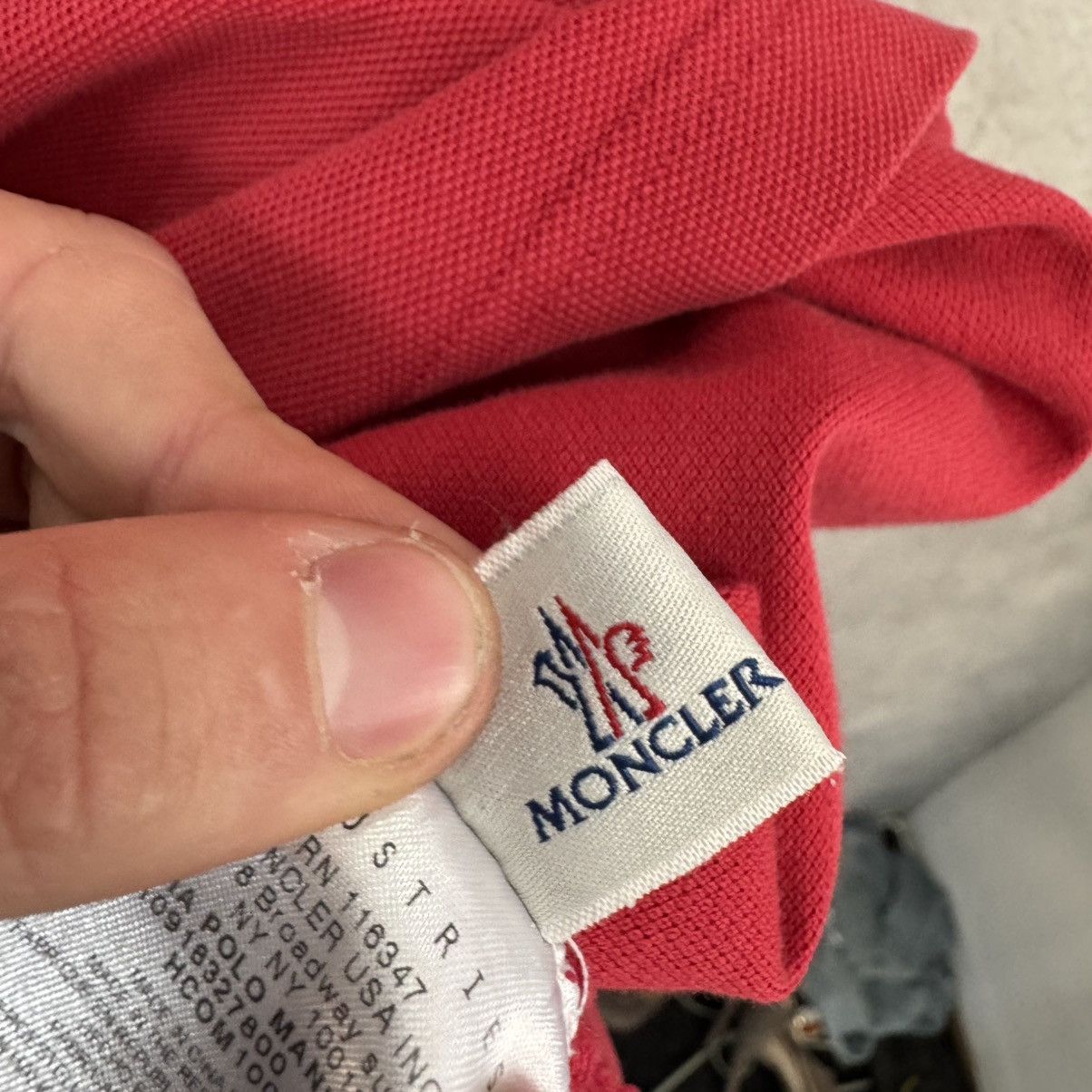 Moncler Moncler Polo T-shirt Red Size US L / EU 52-54 / 3 - 9 Thumbnail