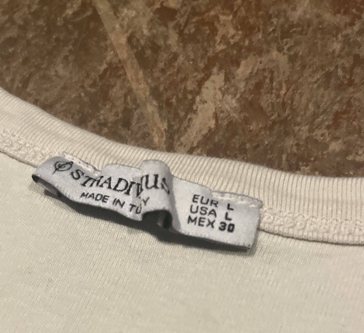 Stradivarius Cream Colored Love Crop Top Size L / US 10 / IT 46 - 2 Thumbnail