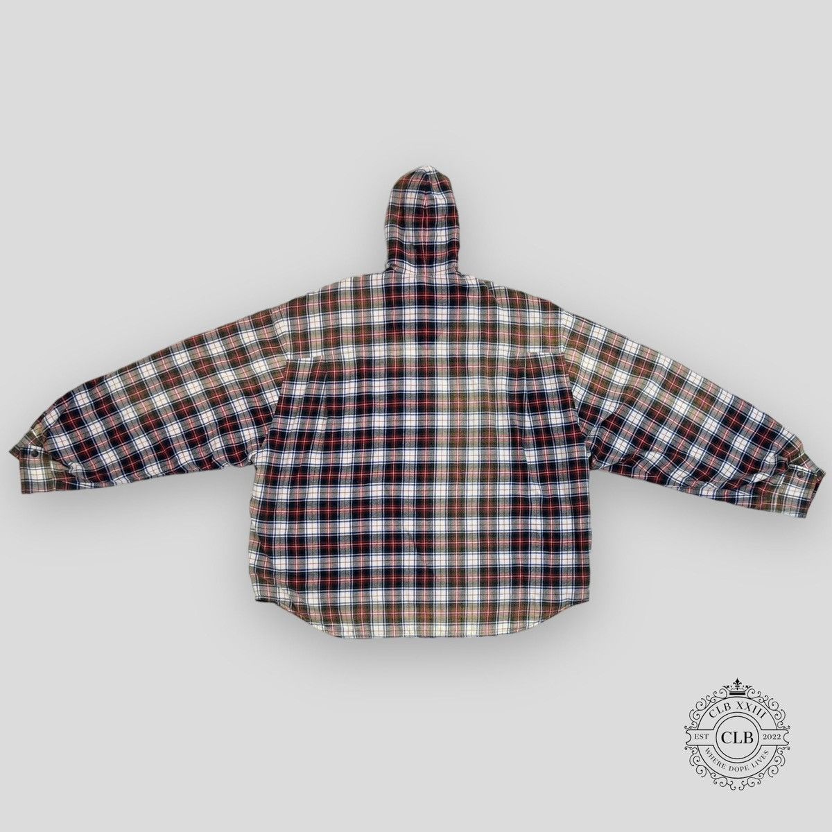 Balenciaga BALENCIAGA BLEACHED PLAID HOODED FLANNEL - RED Size US S / EU 44-46 / 1 - 2 Thumbnail