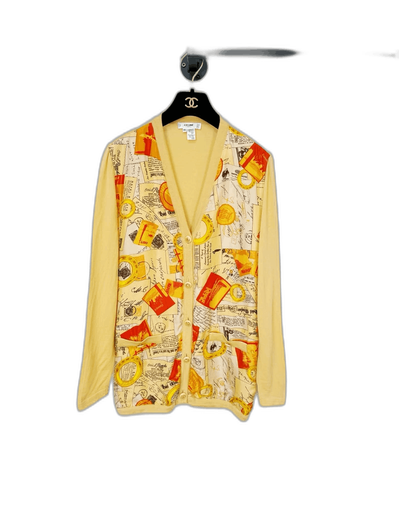 Celine Vintage Wool Silk Cardigan Size 40