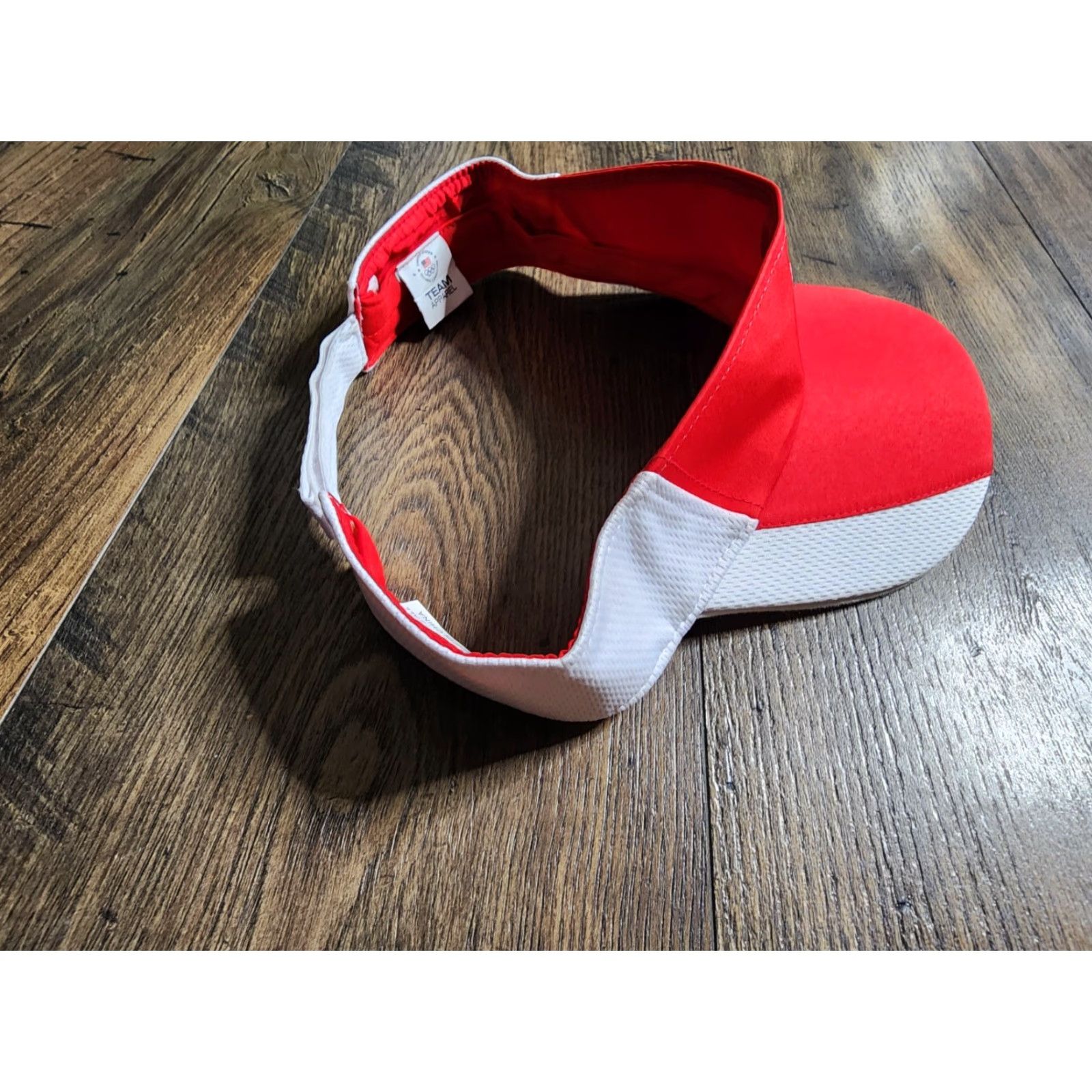 BMW BMW Logo Visor Cap Hat Men One Size Red USA Olympic Committee BMW Visor USA Size ONE SIZE - 3 Thumbnail