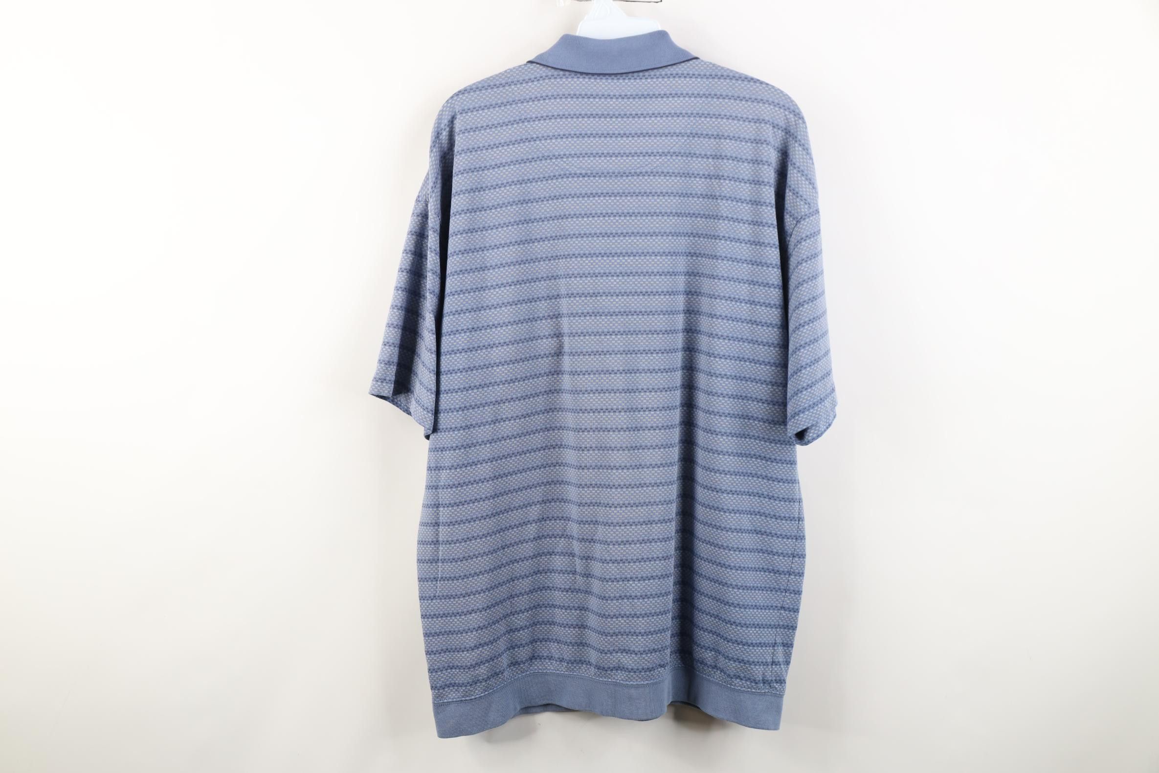 Vintage Vintage 90s Streetwear Striped Knit Pullover Golf Polo Shirt Size US L / EU 52-54 / 3 - 11 Thumbnail