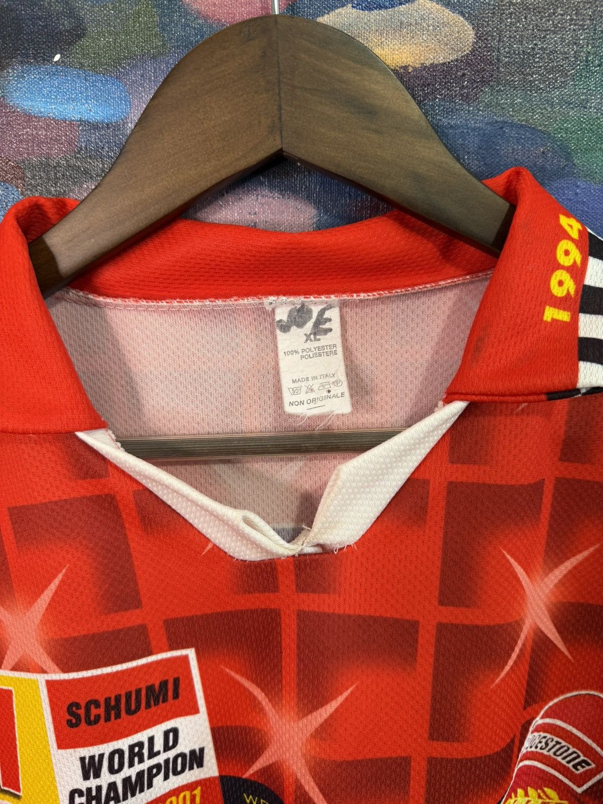 Vintage vintage Michael Schumacher Ferrari F1 polo jersey T-shirt. Size US XL / EU 56 / 4 - 3 Thumbnail