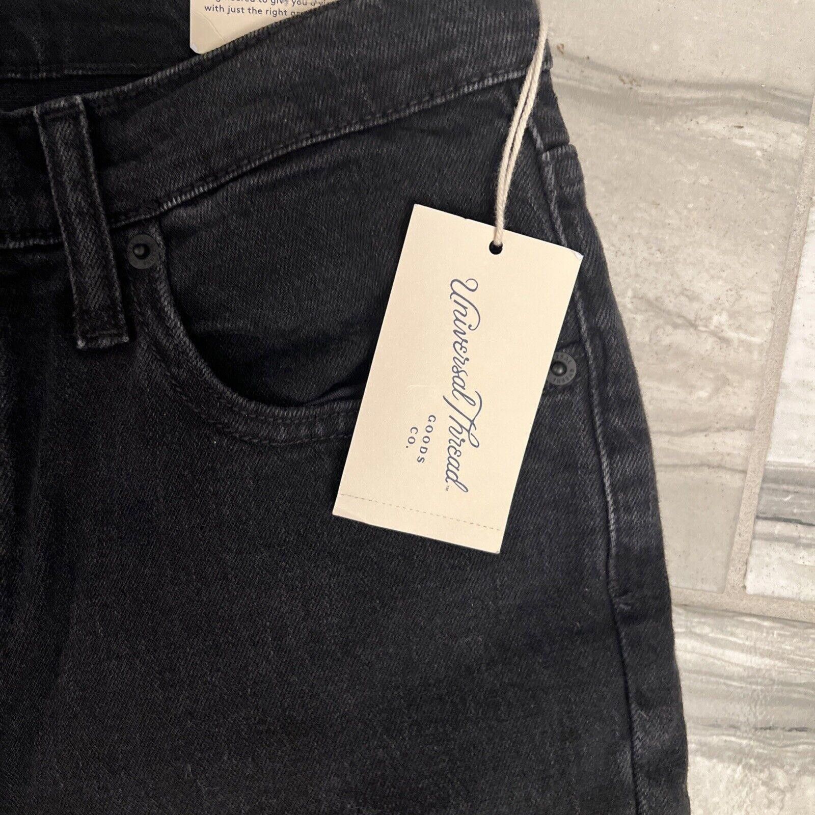 Designer Universal Thread Womens Black Denim High Rise Vintage Jeans Size 32" / US 10 / IT 46 - 2 Thumbnail