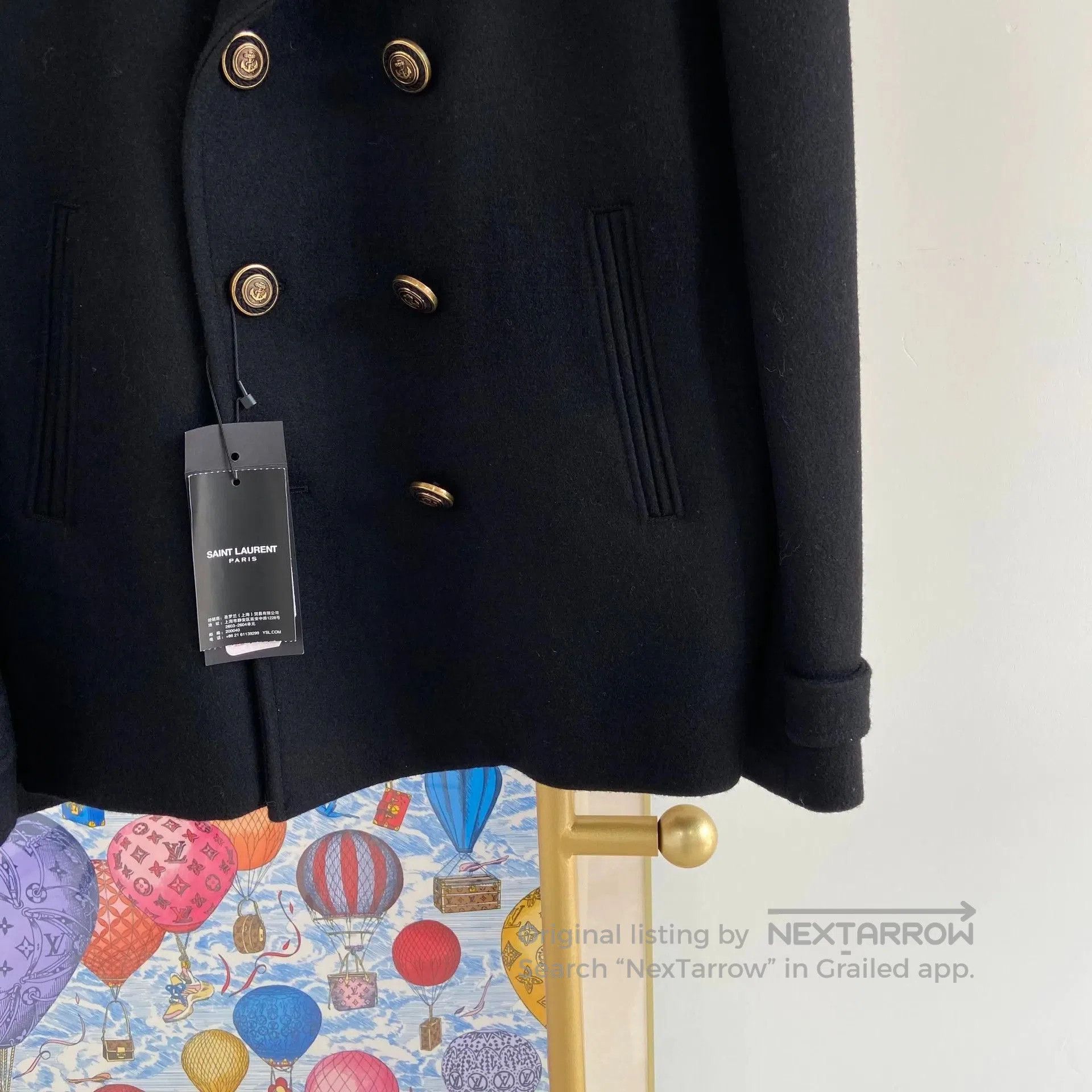 Saint Laurent Paris Saint Laurent Black Wool Coat. Size US M / EU 48-50 / 2 - 4 Thumbnail