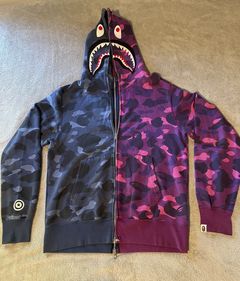 Bape Shark Hoodie Blue Purple Grailed