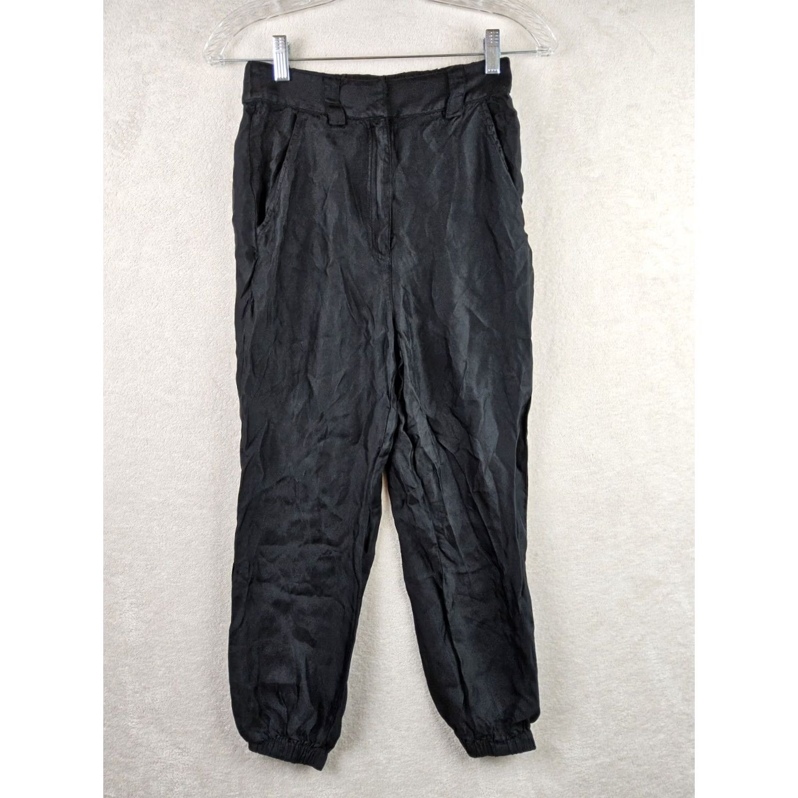 Cinq a Sept Cinq A Sept Jogger Pants Women's XXS Black SilkY Hosiery? Size 24" / US 00 / IT 34 - 2 Thumbnail