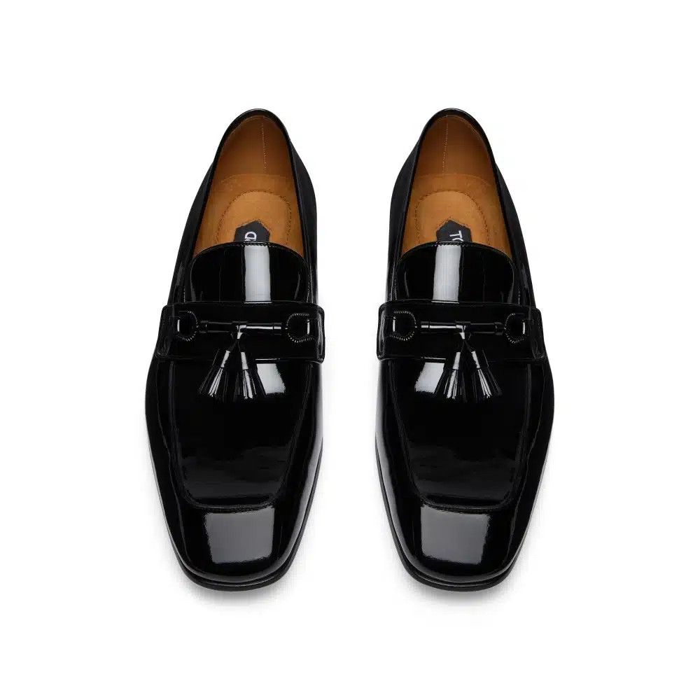 Tom Ford o1loc1c0425 J1445 Jack Patent Leather Loafers in Black Size US 9 / EU 42 - 2 Thumbnail