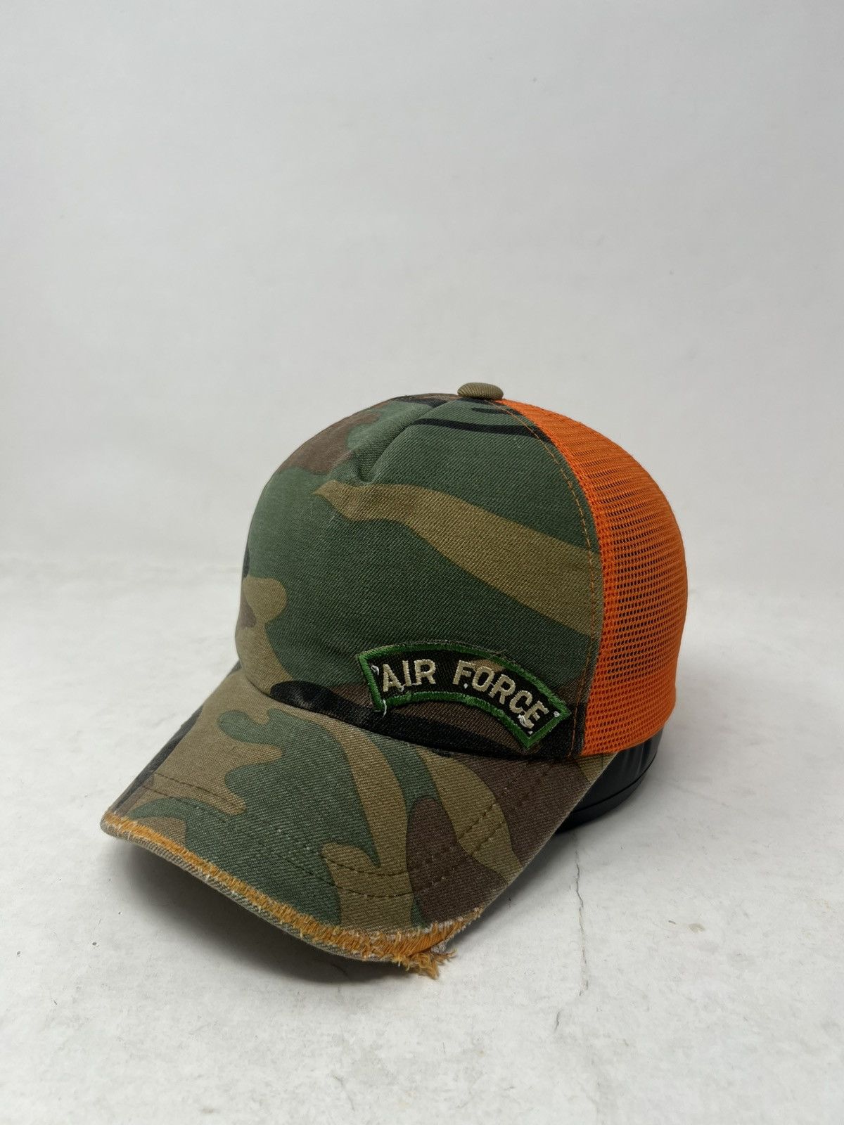 Japanese Brand Air Force Distressed Camouflage Trucker Hat Size ONE SIZE - 1 Thumbnail