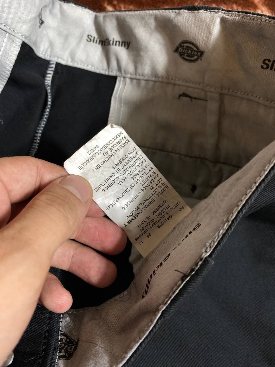 Dickies Dirty Painted Denim Distressed Patchwork Flared Baggy Size US 34 / EU 50 - 3 Thumbnail
