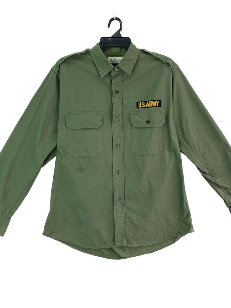 Japanese Brand × Vintage Vtg 90s E Paulette Houston U.S Army patch button up shirt Size US M / EU 48-50 / 2 - 2 Thumbnail