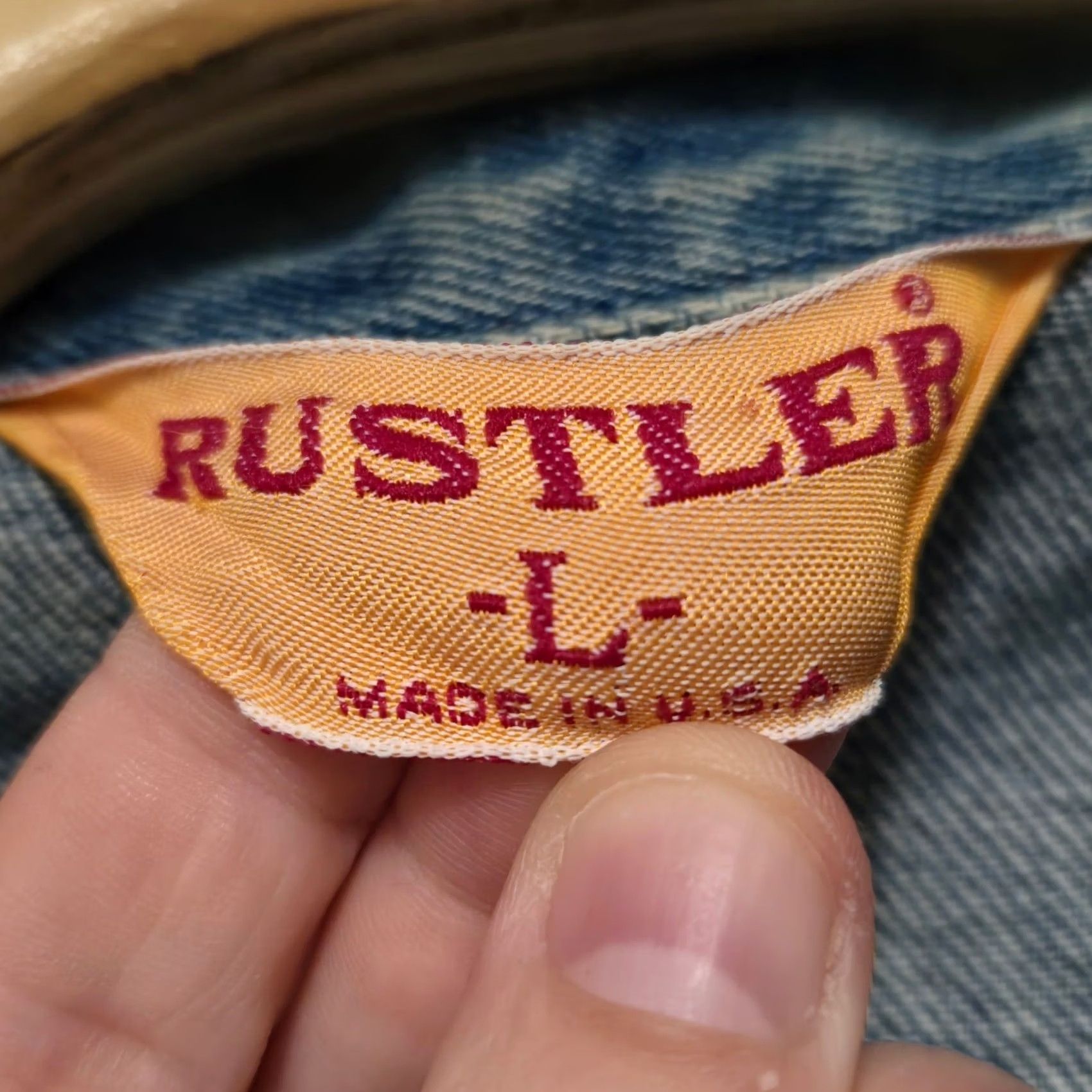 Vintage VINTAGE Rustler Denim Trucker Jacket L Made in USA Faded Blues Mens Jacket Biker 70s Size US L / EU 52-54 / 3 - 2 Thumbnail
