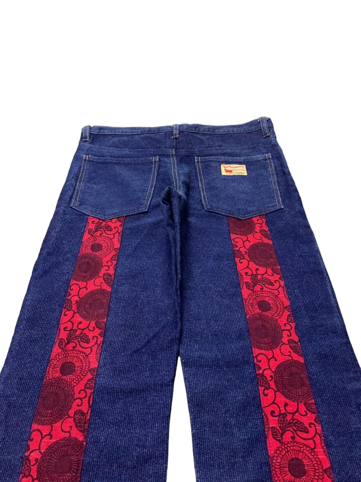 Christian Audigier × Ed Hardy 2000s Rei’s Japan Herringbone Indigo Jeans Evisu Style Size US 32 / EU 48 - 9 Thumbnail