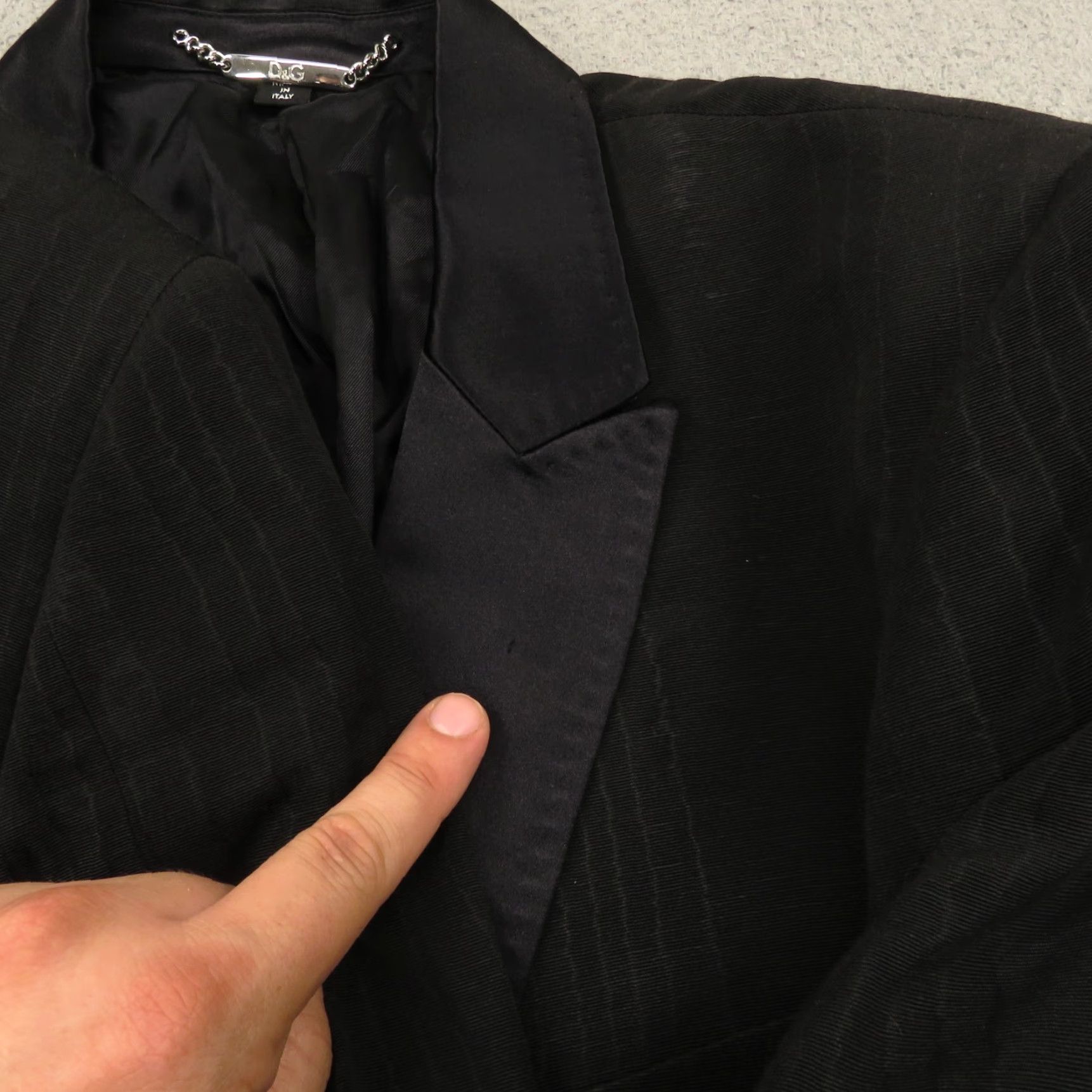 Dolce & Gabbana Dolce&Gabbana Blazer 42R Silk Acetate Formal Dinner Woodgrain Print Jacket Coat Men Regular Black Geometric Peak Lapel Vintage N/A Size 42R - 6 Thumbnail