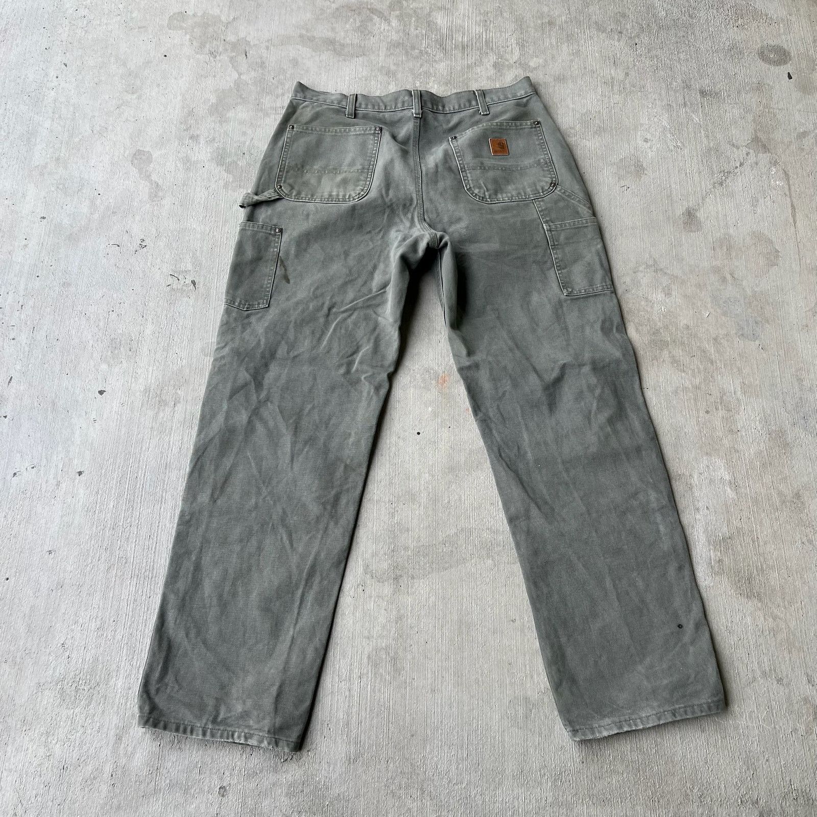 Carhartt × Vintage Carhartt green double knee work wear carpenter pants Size US 35 - 5 Thumbnail